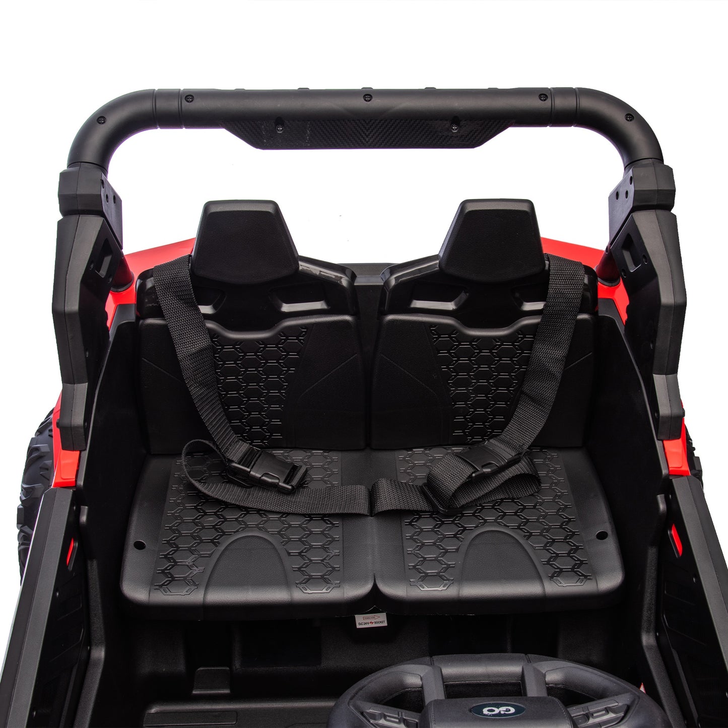 iRerts 2 Seater Ride on Car, 24V Powered Ride on Toys UTV with Remote Control, LED Lights, Bluetooth Music, 3 Speeds, Storage Space, Electric Vehicle for Kids Boys Girls Ages 3-8 Gifts, Red