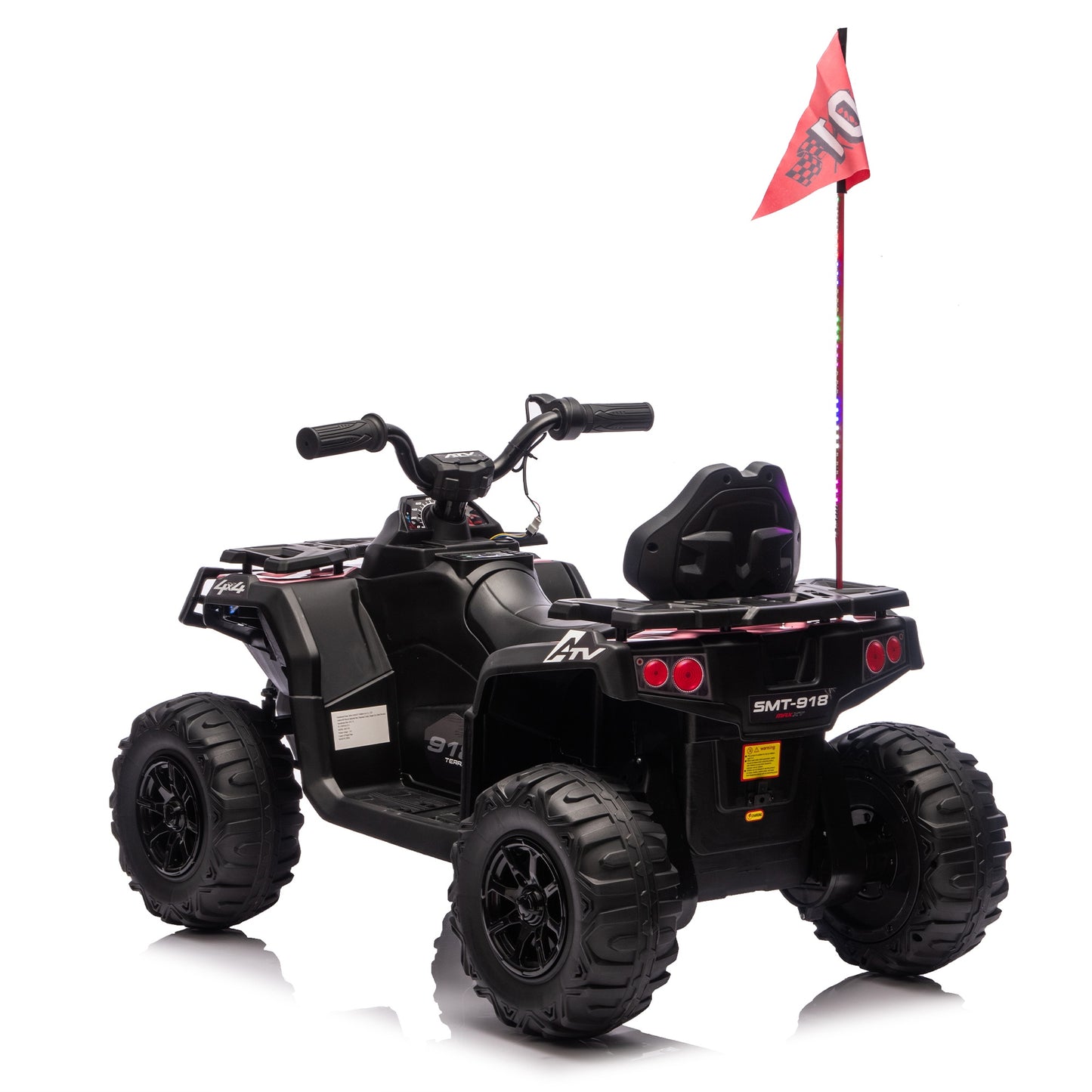 iRerts 24V Ride on ATV, Powered Ride on Toys Electric 4 Wheeler for Boys Girls Ages 3-6 Gifts, Kids Ride on Car Electric Vehicle with Multi-Color Lights, Bluetooth, Music, USB Port, Pink