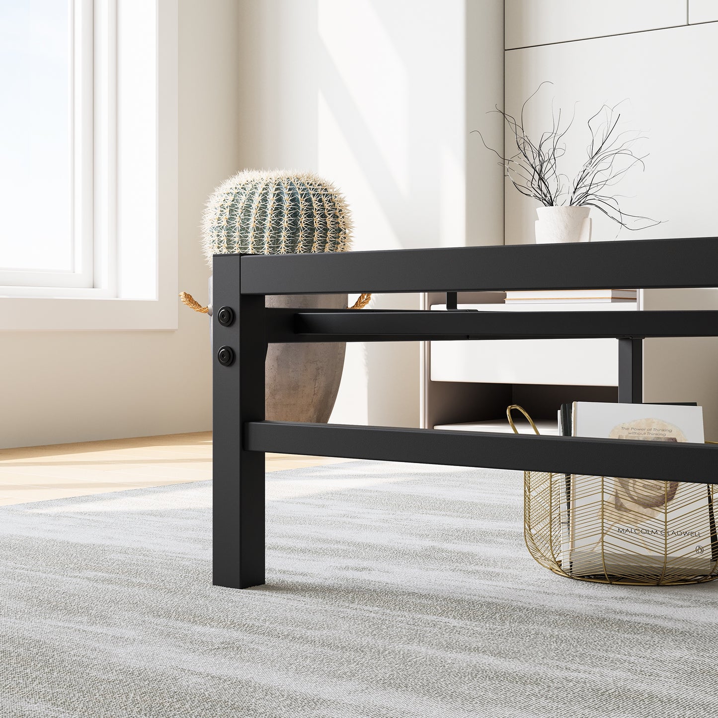 iRerts Full Bed Frame with Headboard, Metal Platform Bed Frame No Box Spring Needed, Bed Frame Full Size with Metal Support,  Noise-Free, Under Bed Storage, Easy Assembly, Rustic Brown