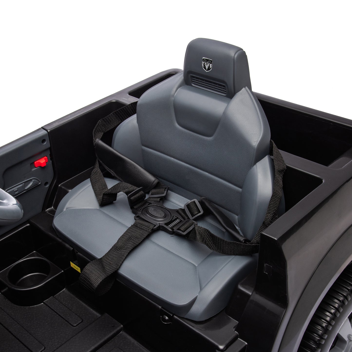 Licensed Dodge RAM 2500 12V Ride On Cars with Remote Control, Kids Electric Ride on Pickup Truck with Music, MP3/USB Port, Cup Holder, Back Storage, Electric Cars for Kids Boys Girls 3-6 Ages, Black