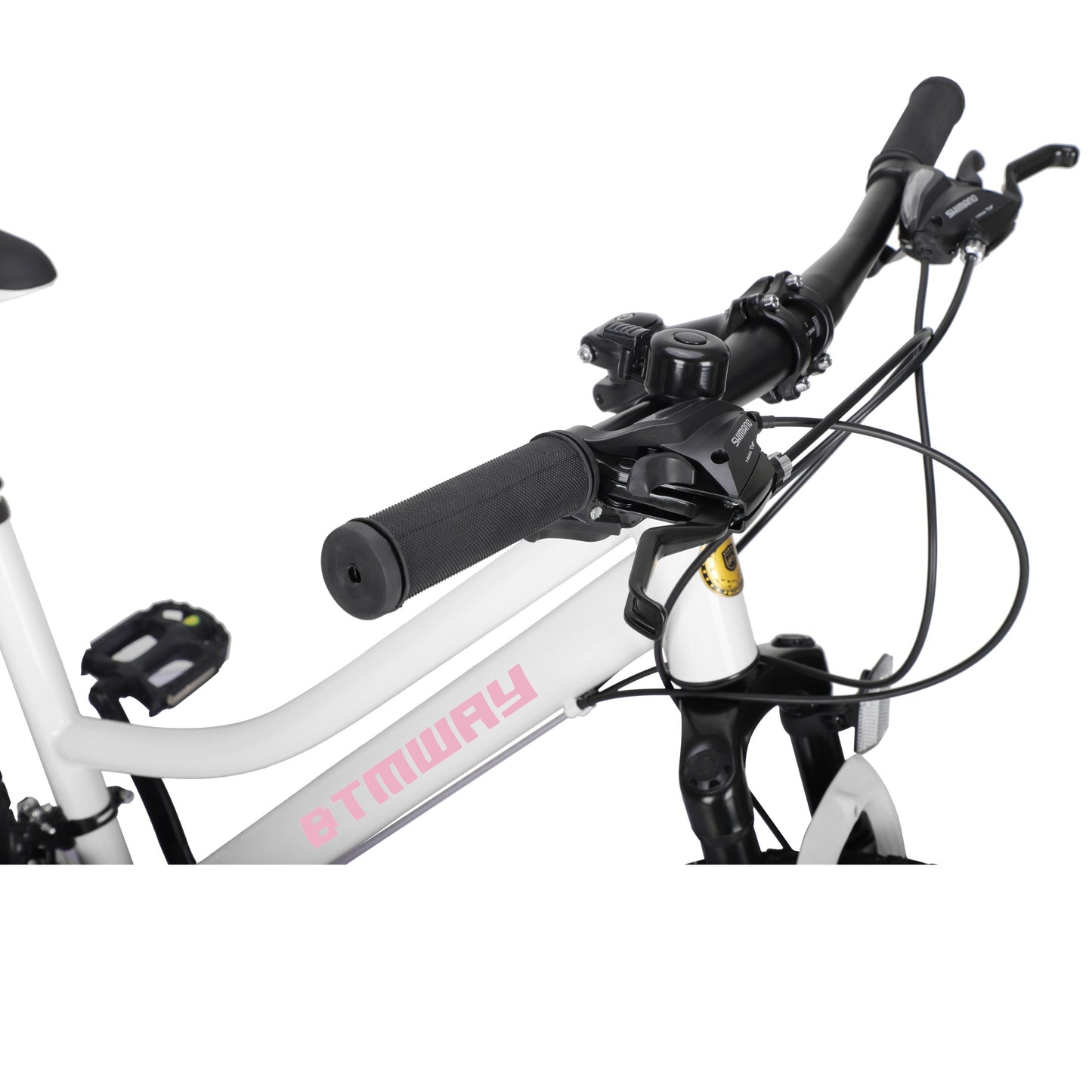 iRerts Mountain Bike for Girls, 24 Inch 21 Speed Women Bike Outdoor Cycling Bike with Front Suspension Fork, Comfort Saddle, MTB City Commuter Bike for Women, Girls Bicycle Bike for Work School, White