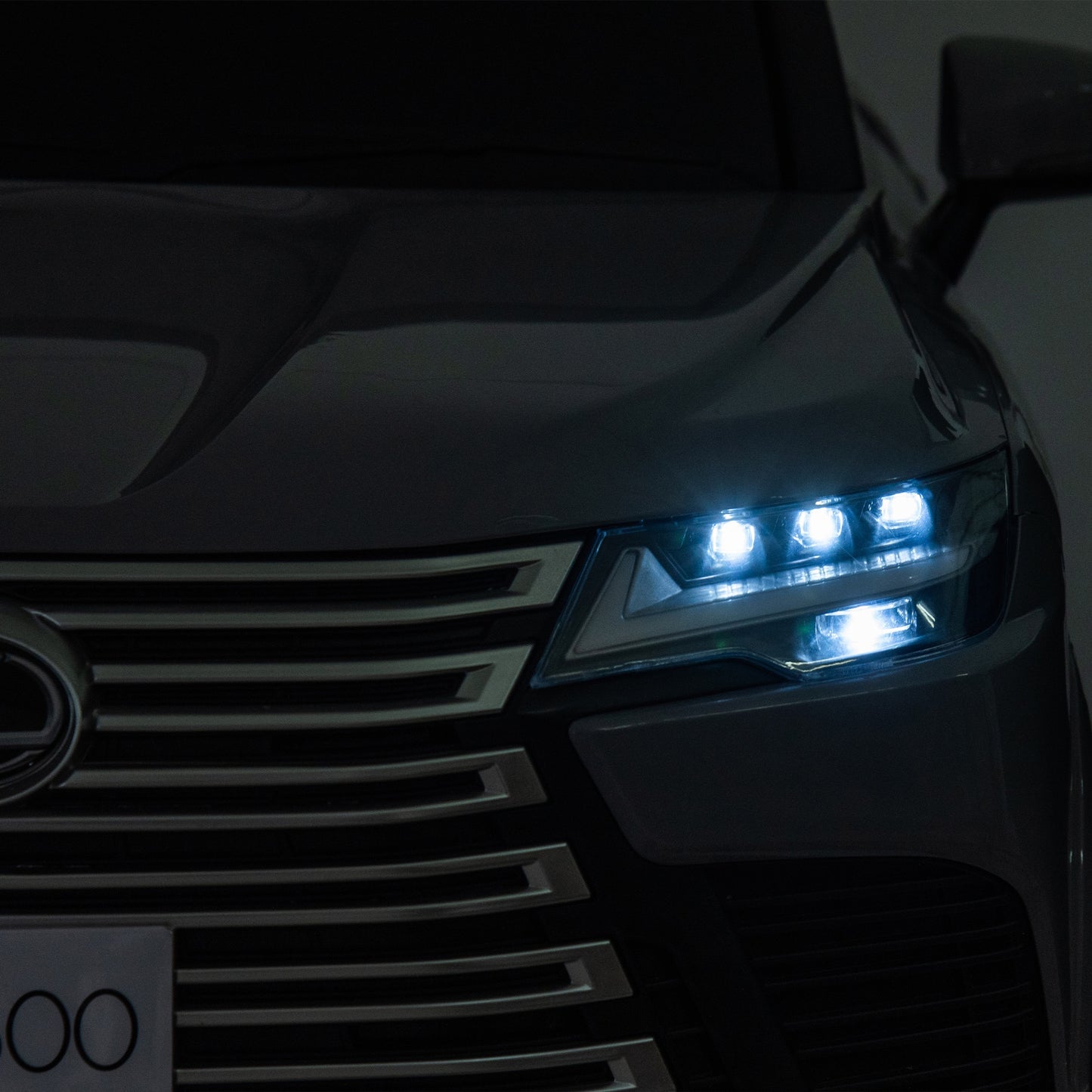 24V 2 Seater Electric Ride on Car, Licensed LEXUS LX600 Battery Powered Kids Electric Cars, Ride on Toys for Kids 4-7 with Remote Control, Bluetooth Music, 4 Wheel Suspension, LED Lights, Gray