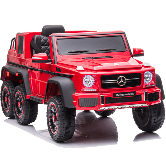 Kids Ride On Toys 24 Volt, Licensed Mercedes-Benz Ride on Cars with Remote Control, Battery Powered Ride on Electric Vehicles with USB, Bluetooth, MP3, Music, Power Display, Red