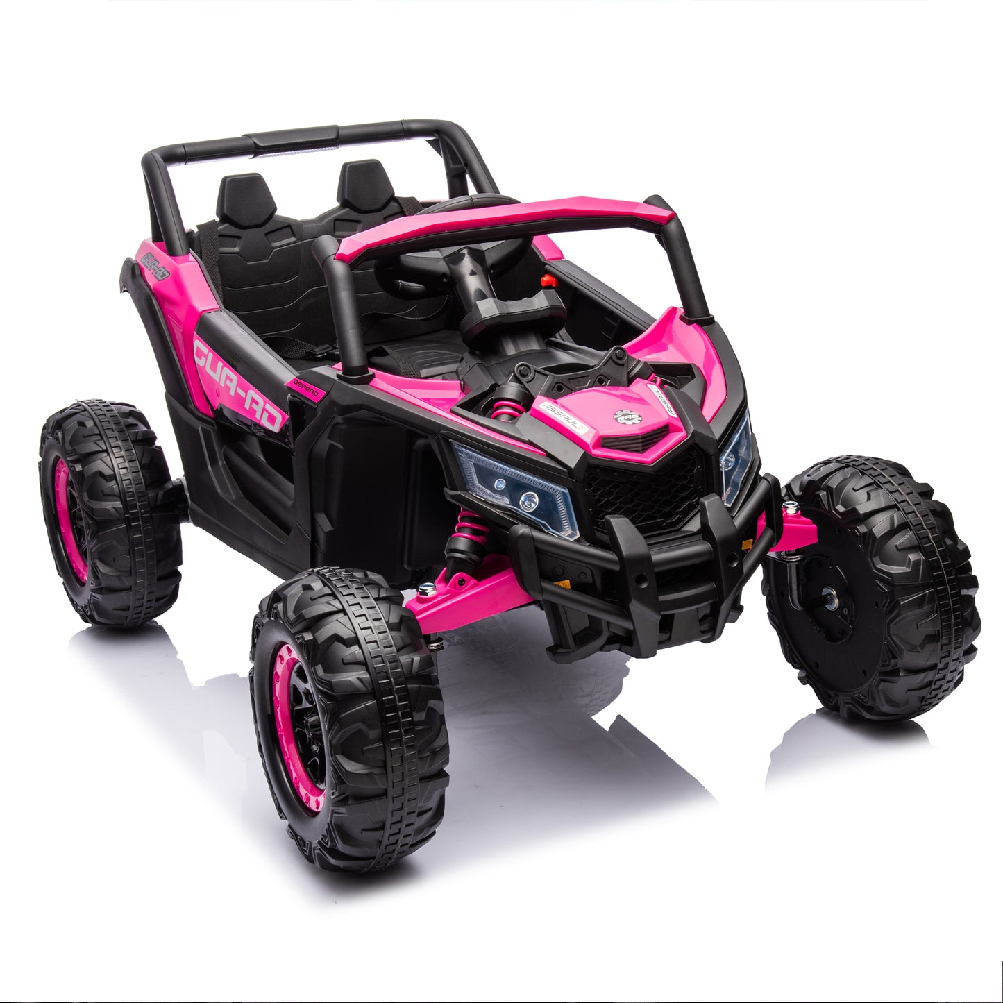 iRerts Pink 12V Battery Powered Ride on UTV Cars for Boys Girls, Kids Ride on Toys with Remote Control, Music, LED Light, USB, Bluetooth, 4 Wheels Kids Electric Vehicle for Christmas Birthday Gifts