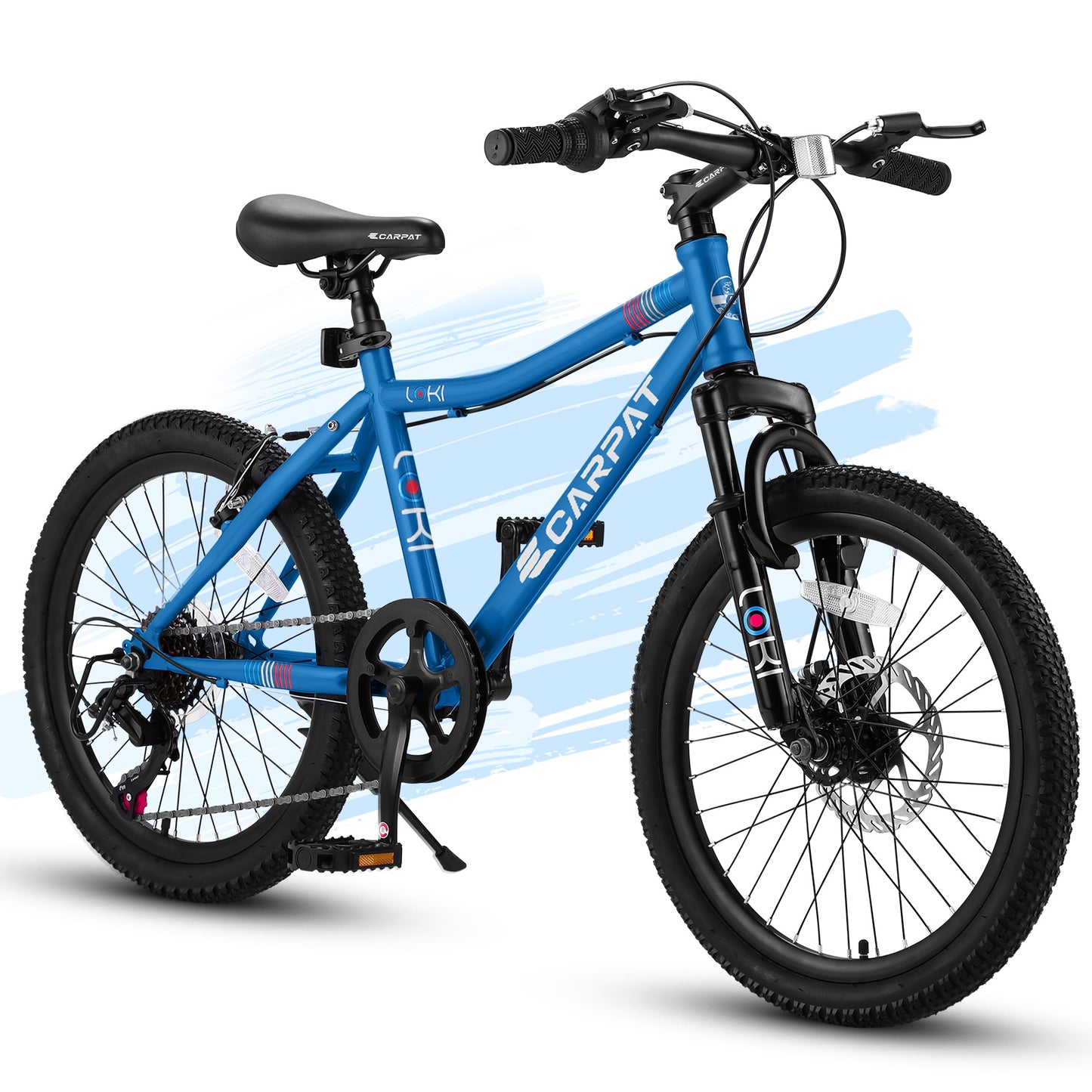 iRerts Mountain Bike for Boys Girls, 20'' Kids Mountain Bike with 7 Speed, Front Suspension, Disc Brake, Kids Bike for 8-12 Years Old, Teenager Children Kids Bicycles, Blue