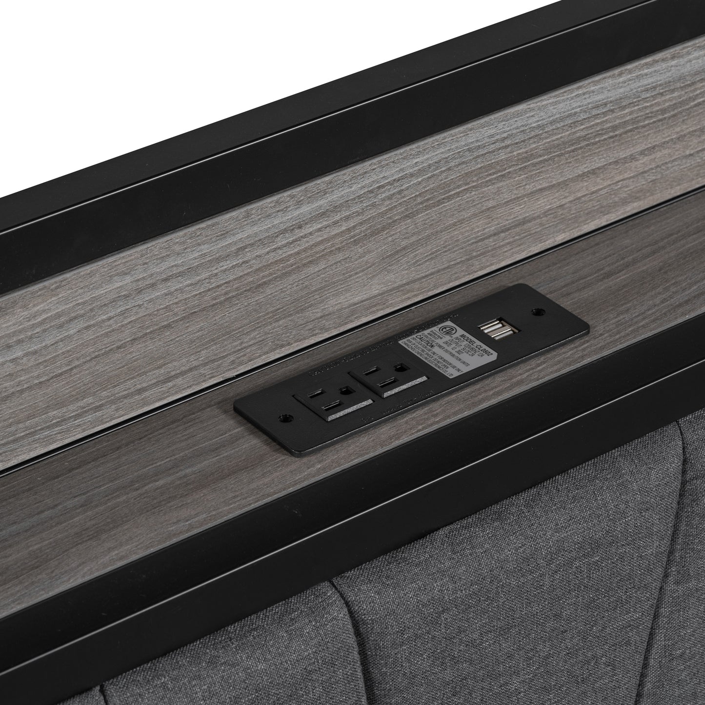 Full Size Metal Platform Bed Frame with Twin Size Trundle, Full Size Bed Frame with Upholstered Headboard, USB Ports, Steel Slat Support, Full Bed Frame No Box Spring Needed for Bedroom, Black