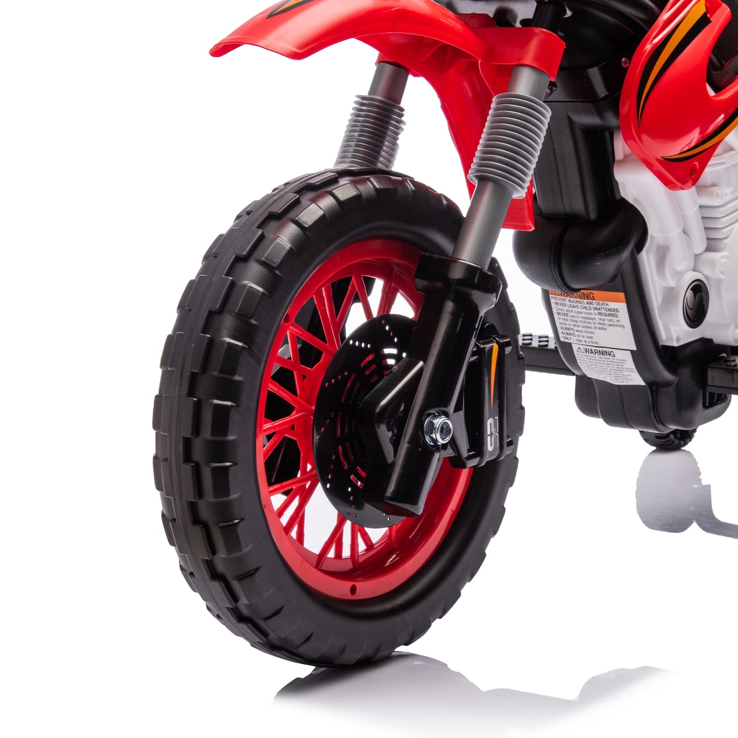 iRerts 12V Electric Dirt Bike with Twist Grip Throttle, Powered Ride on Motorcycle with 2 Training Wheels, Rear suspension, Ride on Toys Kids Motorcycle for Boys Girls Gifts Ages 3-8, Red