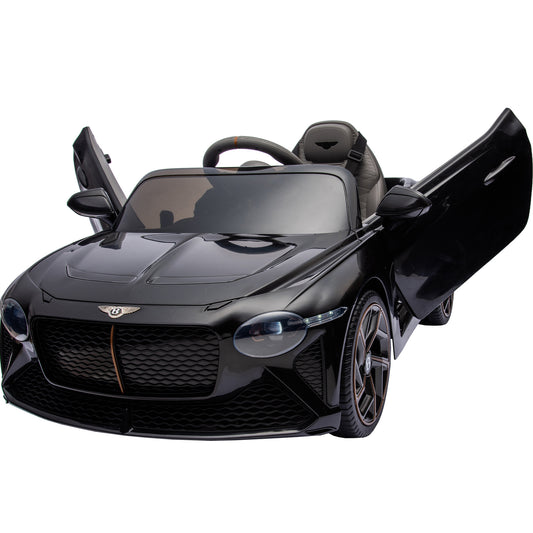 Ride on Car for Boys Girls, Bentley Mulsanne 12V Kids Electric Car Vehicle with Remote Control, Battery Powered Ride on Toys with Bluetooth, USB/MP3, LED Light, 3-6 Ages Kid Birthday Gift, Black
