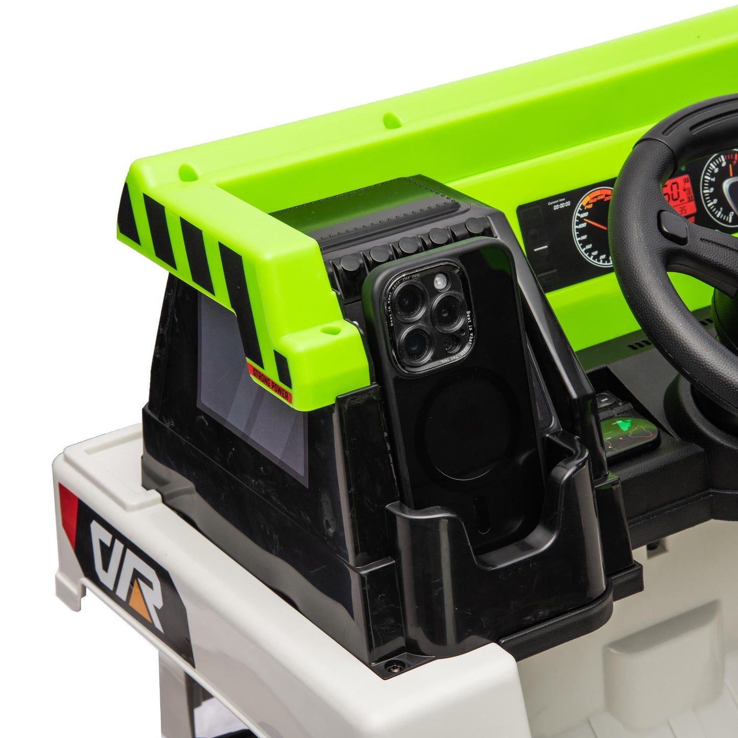 iRerts Ride on Dump Truck for Boys, 12V Ride on Car with Remote Control, 4 Wheel Construction Vehicles with Electric Dump Bed and Shovel, Powered Ride on Toys with Bluetooth, Music, USB Port, White