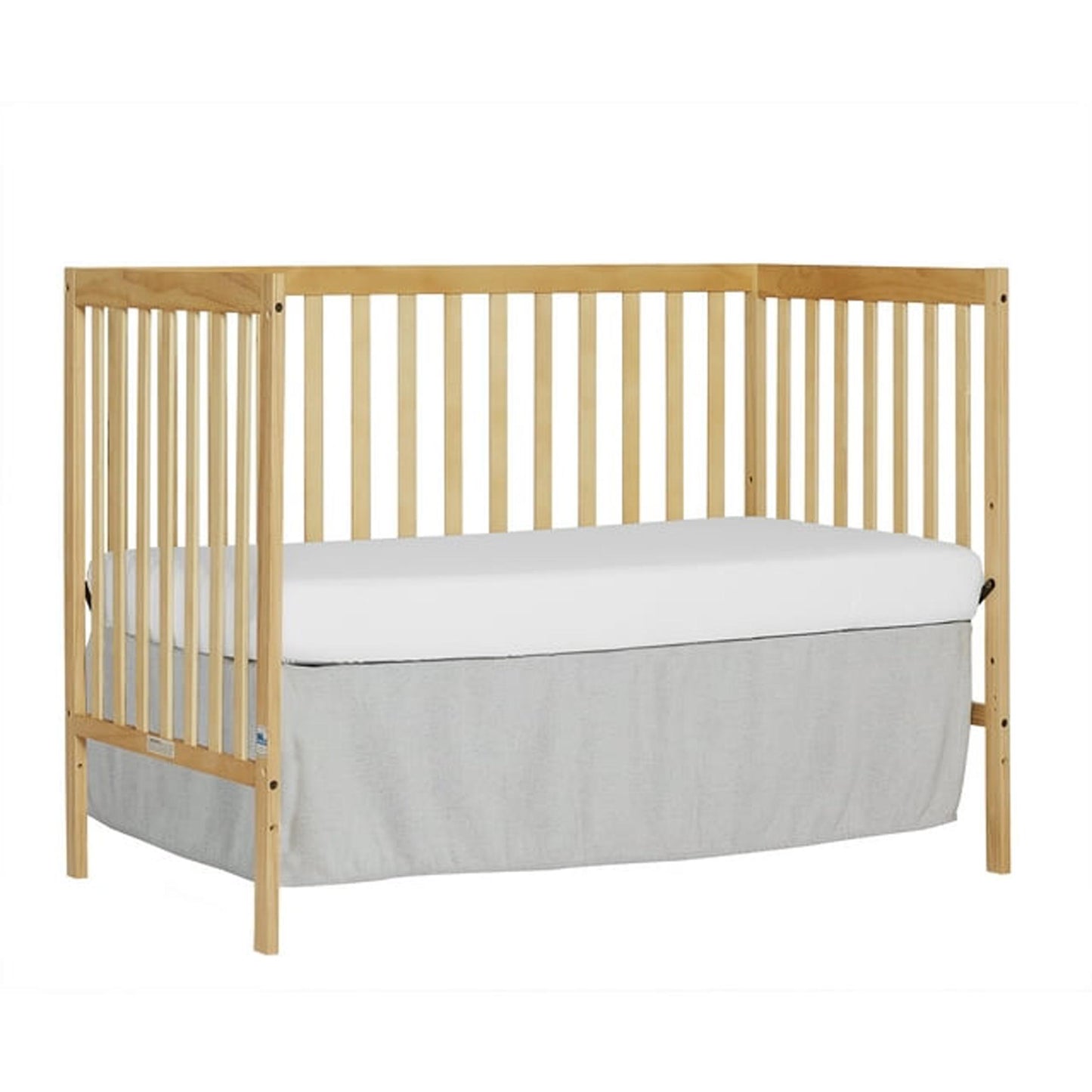 iRerts 5 In 1 Convertible Baby Crib, Wood Convertible Crib Toddler Bed with Wood Legs, Converts from Baby Crib to Toddler Bed, Fits Standard Full-Size Crib Mattress, Easy to Assemble, Natural