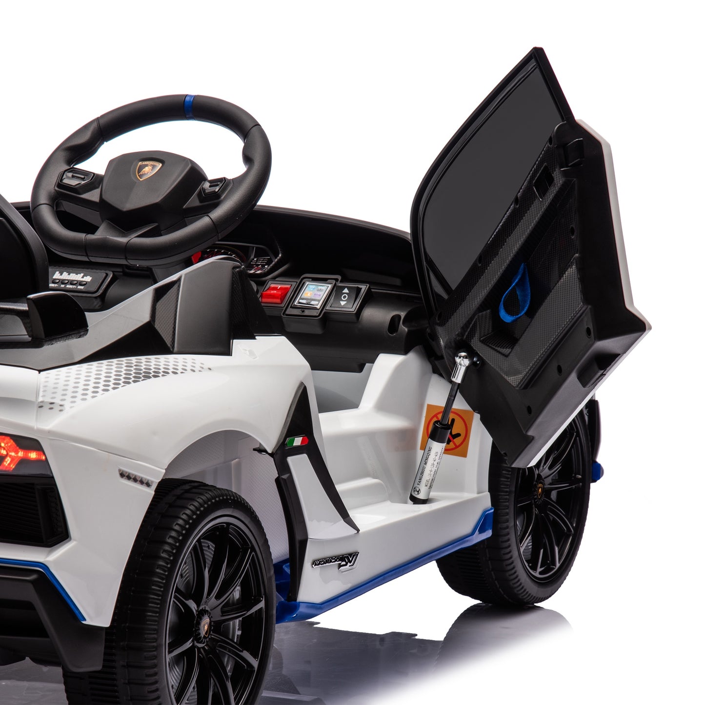 12V Powered Ride On Cars, Lamborghini Aventador Xago Kids Car Electric Vehicle for Girls Boys Christmas Gifts, Kids Ride on Toys with Remote Control, Bluetooth, Music, MP3/USB Ports, LED lights, Black