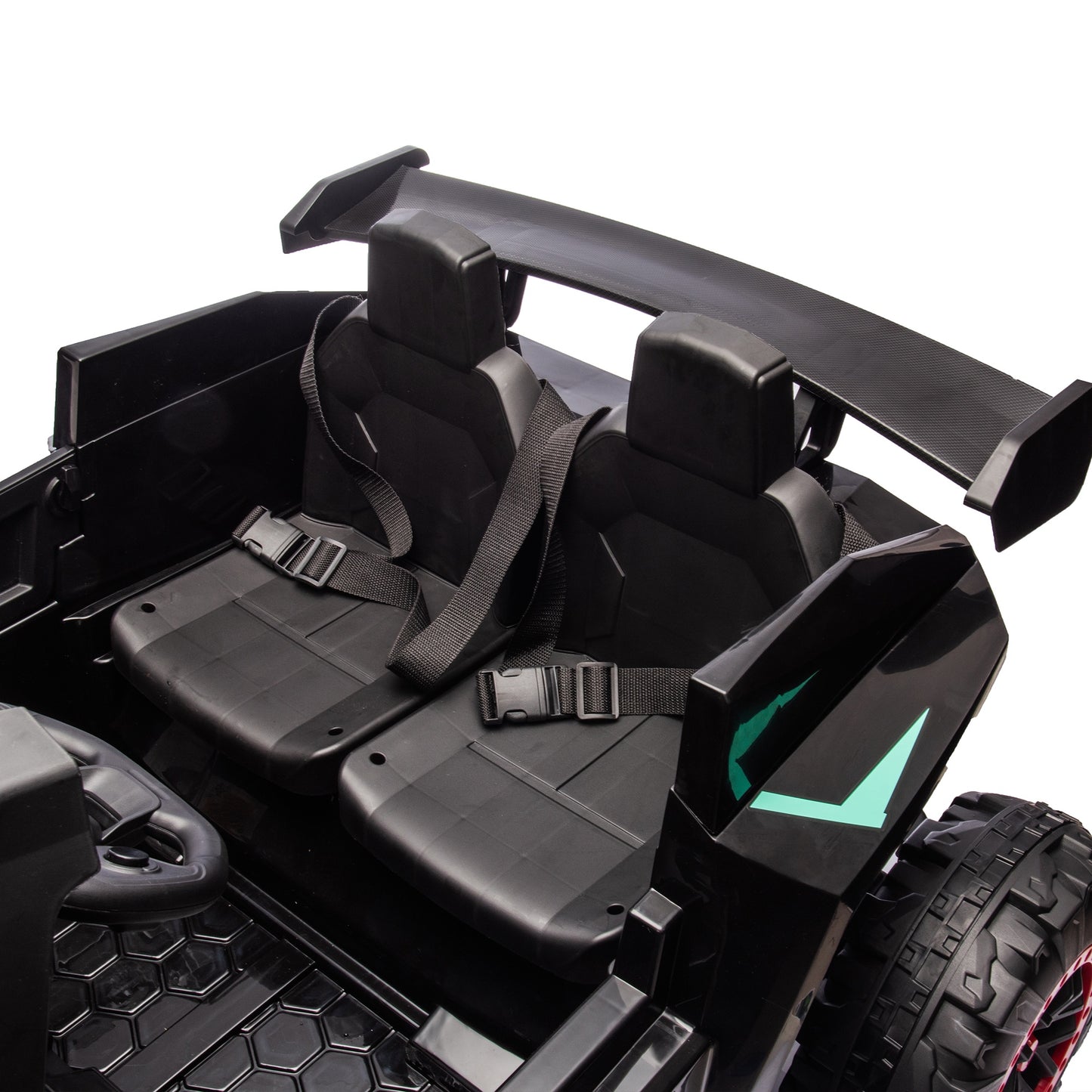 iRerts 24V Powered Ride on Cars, Ride on Toys for Big Kids Boys Girls Ages 3-8, Kids Car Electric Vehicles with Remote Control, Bluetooth, MP3/USB Ports, 4 Wheels Spring Suspension, Black