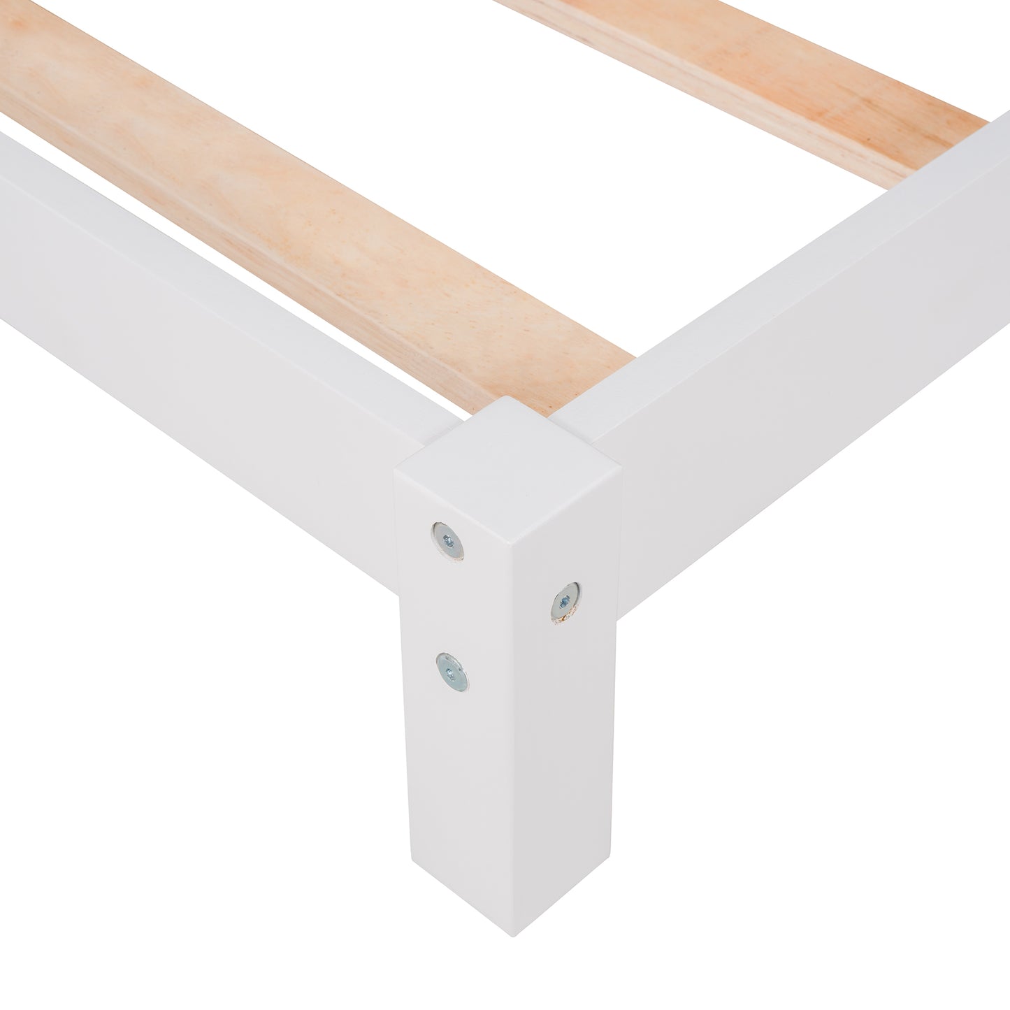 iRerts Wood Twin Platform Bed, Twin Size Bed Frame for Kids Toddlers Boys Girls, Twin Bed Frame with House Shaped Headboard, Twin Size Bed Frame No Box Spring Needed for Bedroom, White