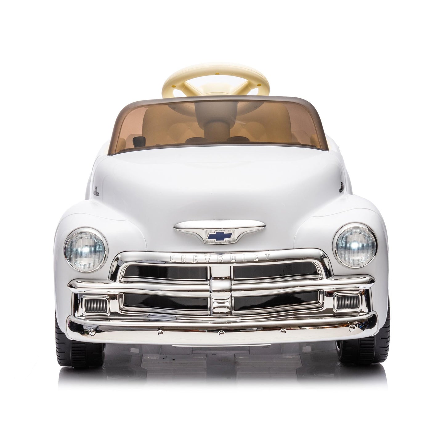 12V Powered Ride on Cars, Licensed Chevrolet 3100 Ride on Toys with Remote Control for kids Ages 3-6 Birthday Christmas Gifts, Kids Electric Car with Bluetooth, Music, USB/AUX Port, 3 Speeds, White