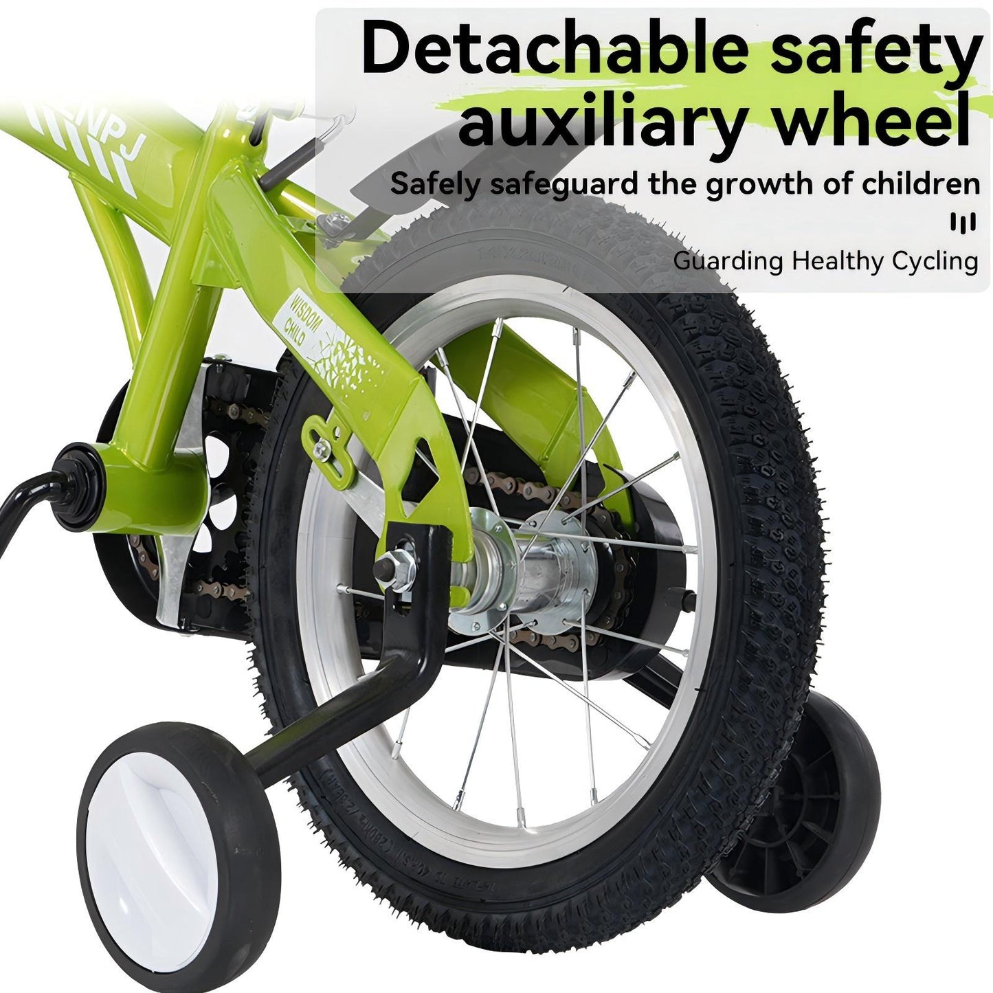 iRerts Kids Bike with Training Wheels, 16 Inch Kids Bicycle for Boys Girls Ages 4-8 Years Old, Girls Bicycles for Kids with Adjustable Seat, Fender and Varrier, Green