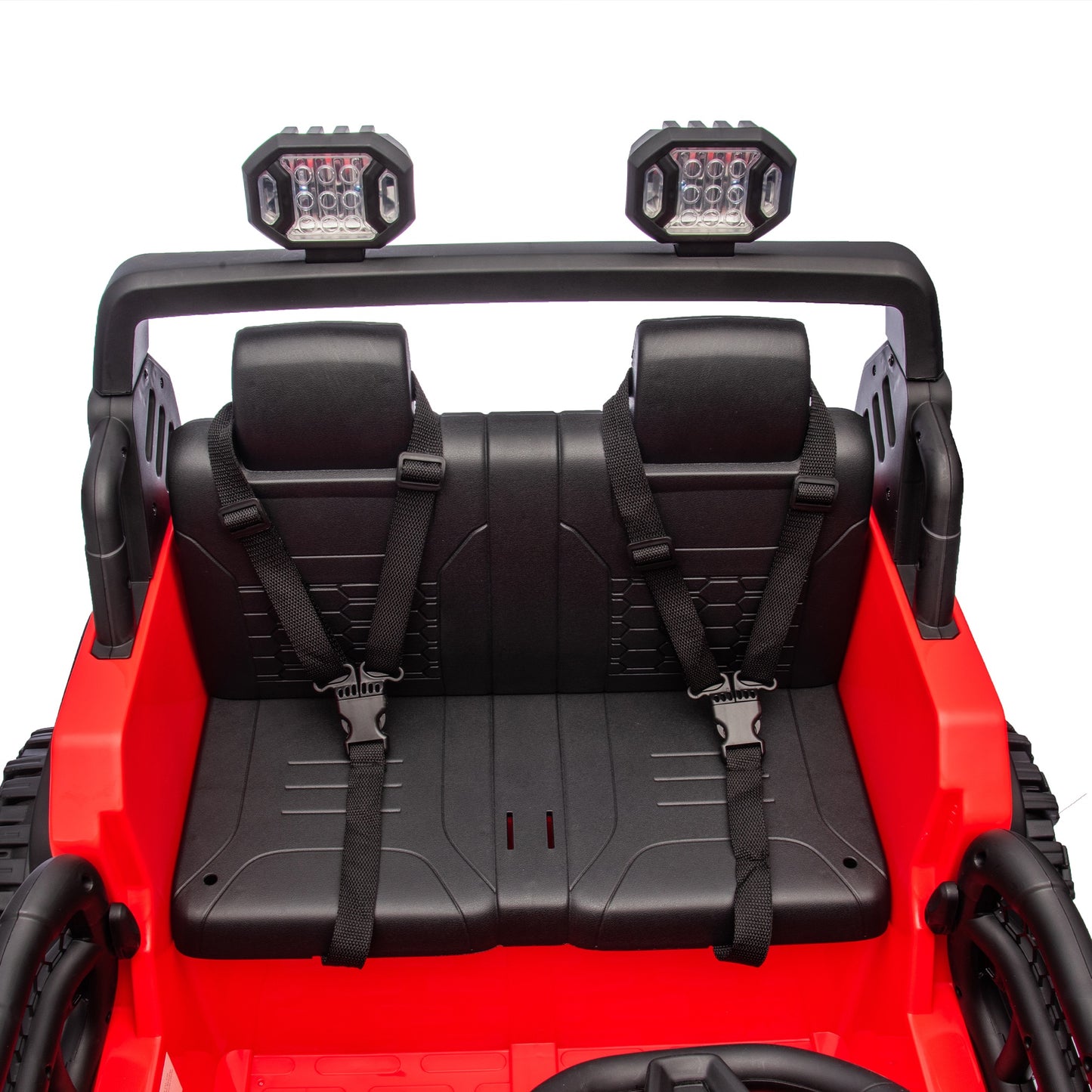 iRerts Ride on Toys for Kids 4-8, 24V 2 Seater Ride on Car with Remote Control, Powered Ride on Truck for Boys Girls Gifts, Kids Electric Vehicles with Bluetooth, USB/MP3, Light/Searchlight, Red