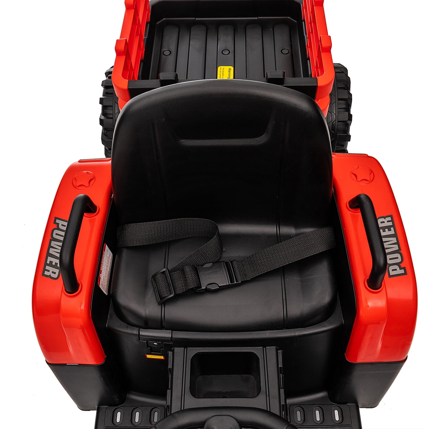 iRerts 24V Ride on Toy Tractor with Trailer, Powered Ride on Car with Remote Control, Electric Cars for Kids Toddlers 3-6 Years Old with 3 Speeds, Bluetooth, Music, USB/MP3 Ports, LED Light, Red