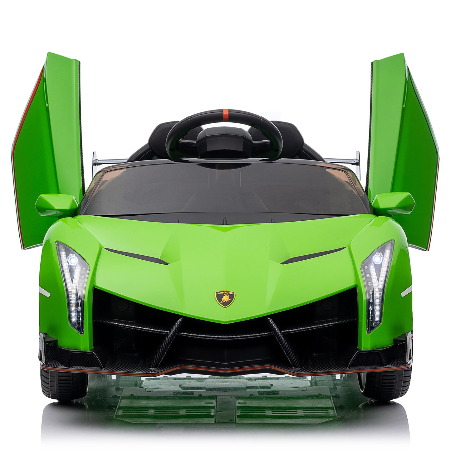 iRerts 12V Ride on Sports Cars with Remote Control, Lamborghini Poison Kids Ride on Vehicles Toys for Boys Girls 3-5 Years Old Gifts, Battery Powered Kids Electric Cars with Music, LED Light, Green