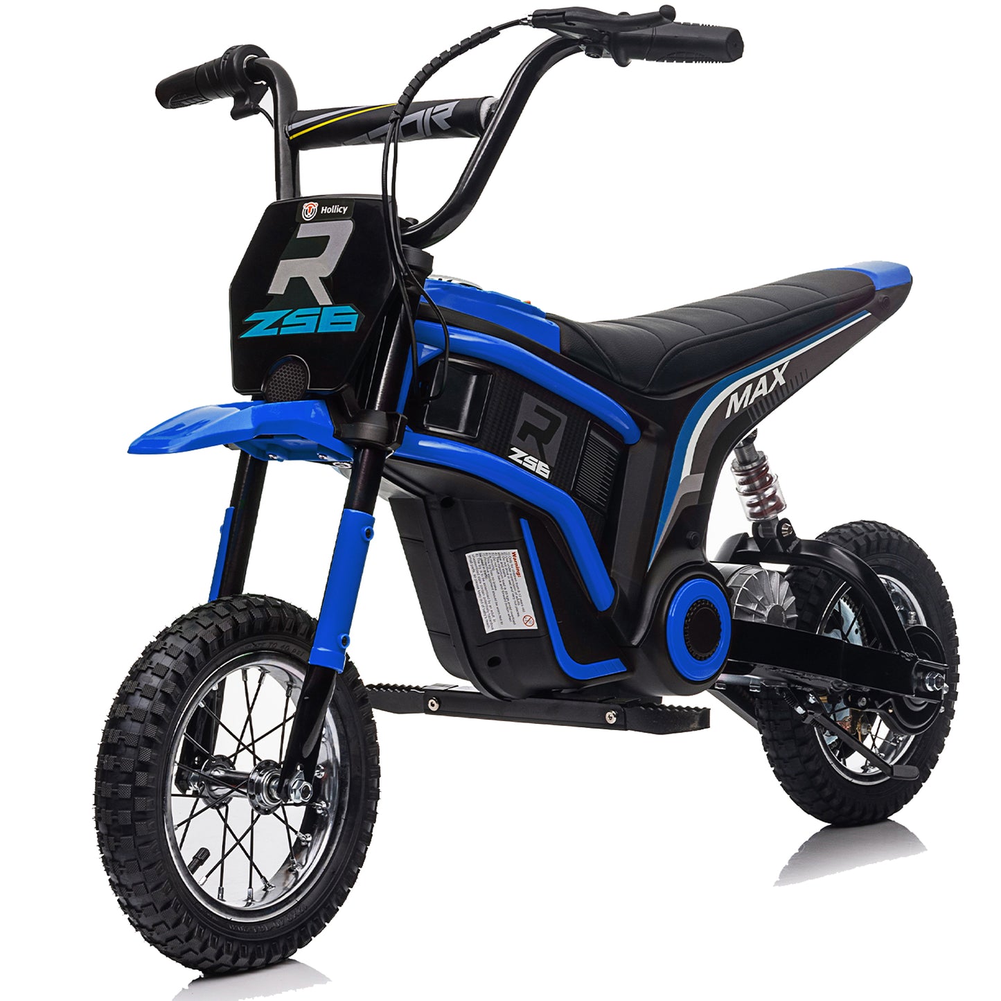 iRerts 24V Ride On Motocross Motorcycle, Kids Electric Dirt Bike for Boys 8-12, Kids Motorcycle with Dual Suspension, MP3 Player, Speeds up to 14.29MPH, Blue