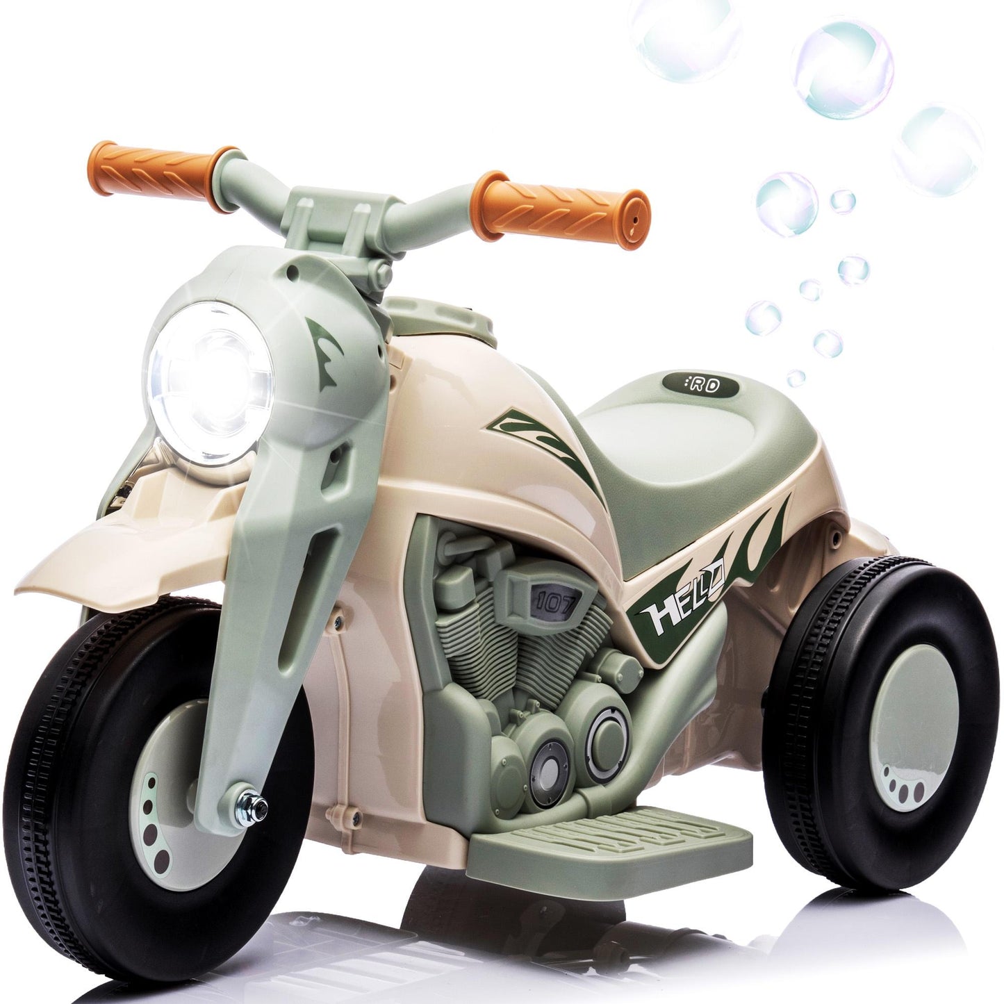 6V Electric Ride on Motorcycle for Toddlers Kids with Bubble Maker, Battery Powered Motorized Motorcycle Bike, Ride on Toy w/LED Light and Music for Girls Boys Ages 3+, 3 Wheels