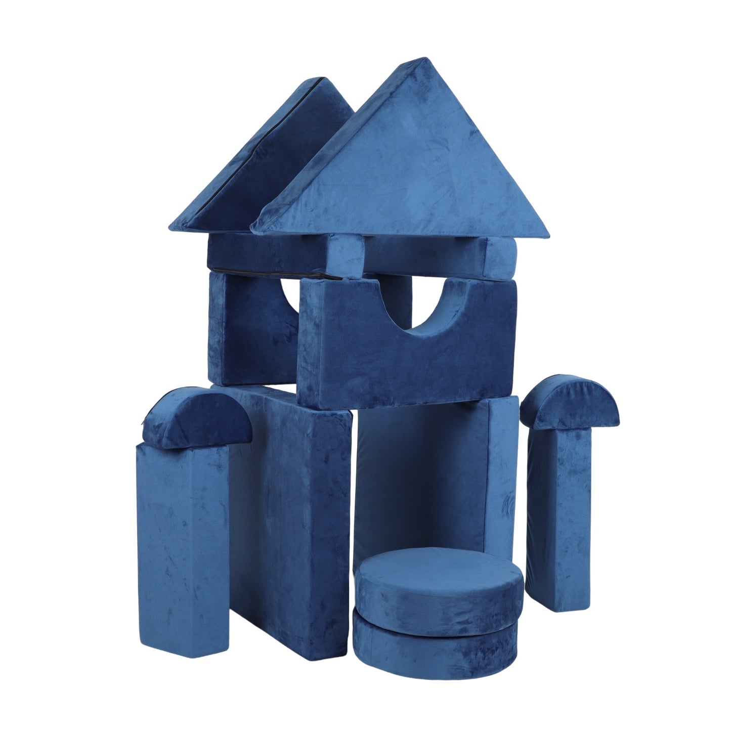 iRerts 14Pcs Modular Kids Play Couch, Convertible Nugget Couch for Kids Boys Girls, Kids Sofa Couch Floor Sofa for Children, Kids Couch Building Fort Foam Couch for Playroom Bedroom Nursery, Blue