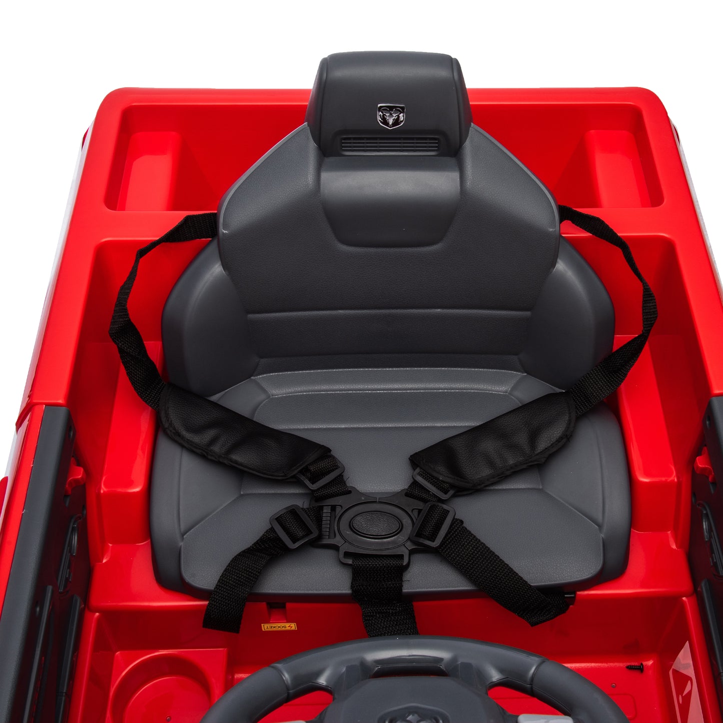 Licensed Dodge RAM 2500 12V Ride On Cars with Remote Control, Kids Electric Ride on Pickup Truck with Music, MP3/USB Port, Cup Holder, Back Storage, Electric Cars for Kids Boys Girls 3-6 Ages, Red