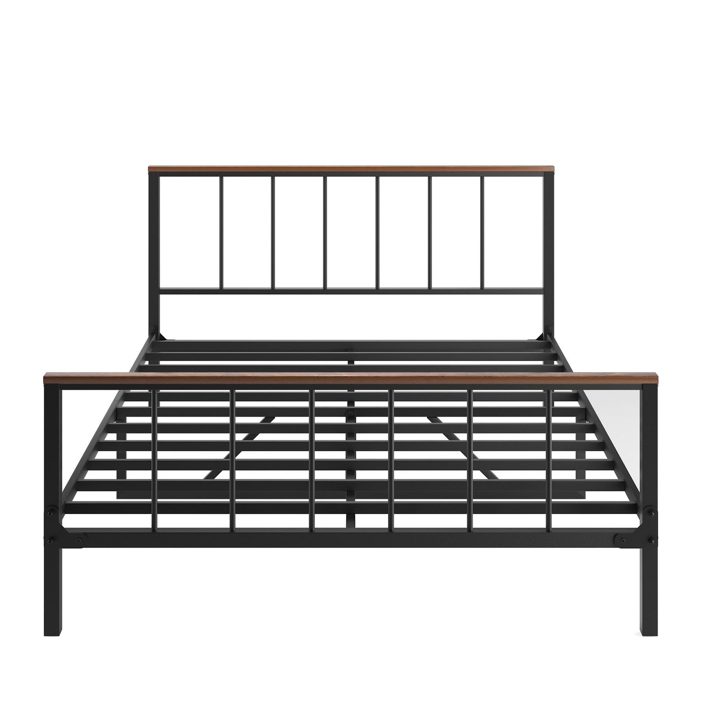 Metal Full Size Bed Frame with Headboard and Footboard Platform Metal Bed Frame Full for Adults Teens Kids, Metal Full Bed Frame, Bedroom Furniture, No Box Spring Needed, Black