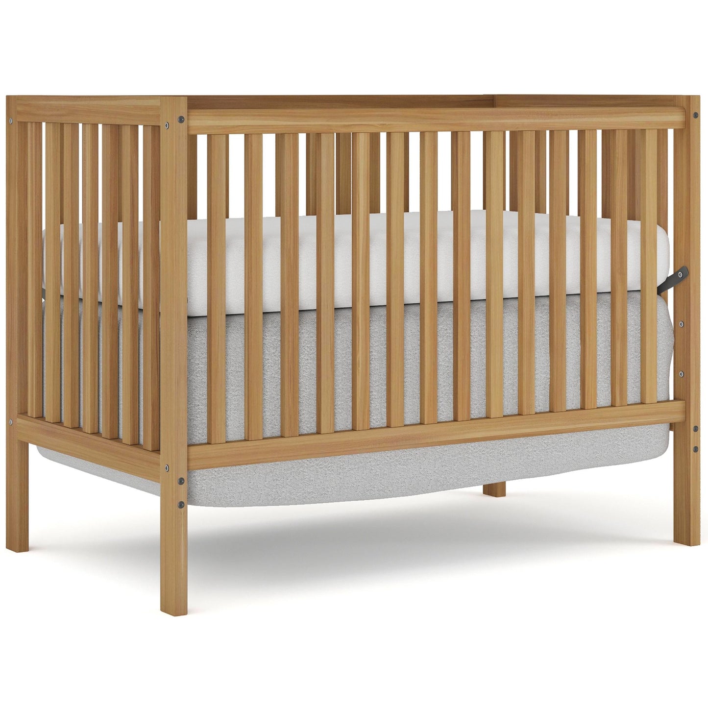 iRerts 5 In 1 Convertible Baby Crib, Wood Convertible Crib Toddler Bed with Wood Legs, Converts from Baby Crib to Toddler Bed, Fits Standard Full-Size Crib Mattress, Easy to Assemble, Natural