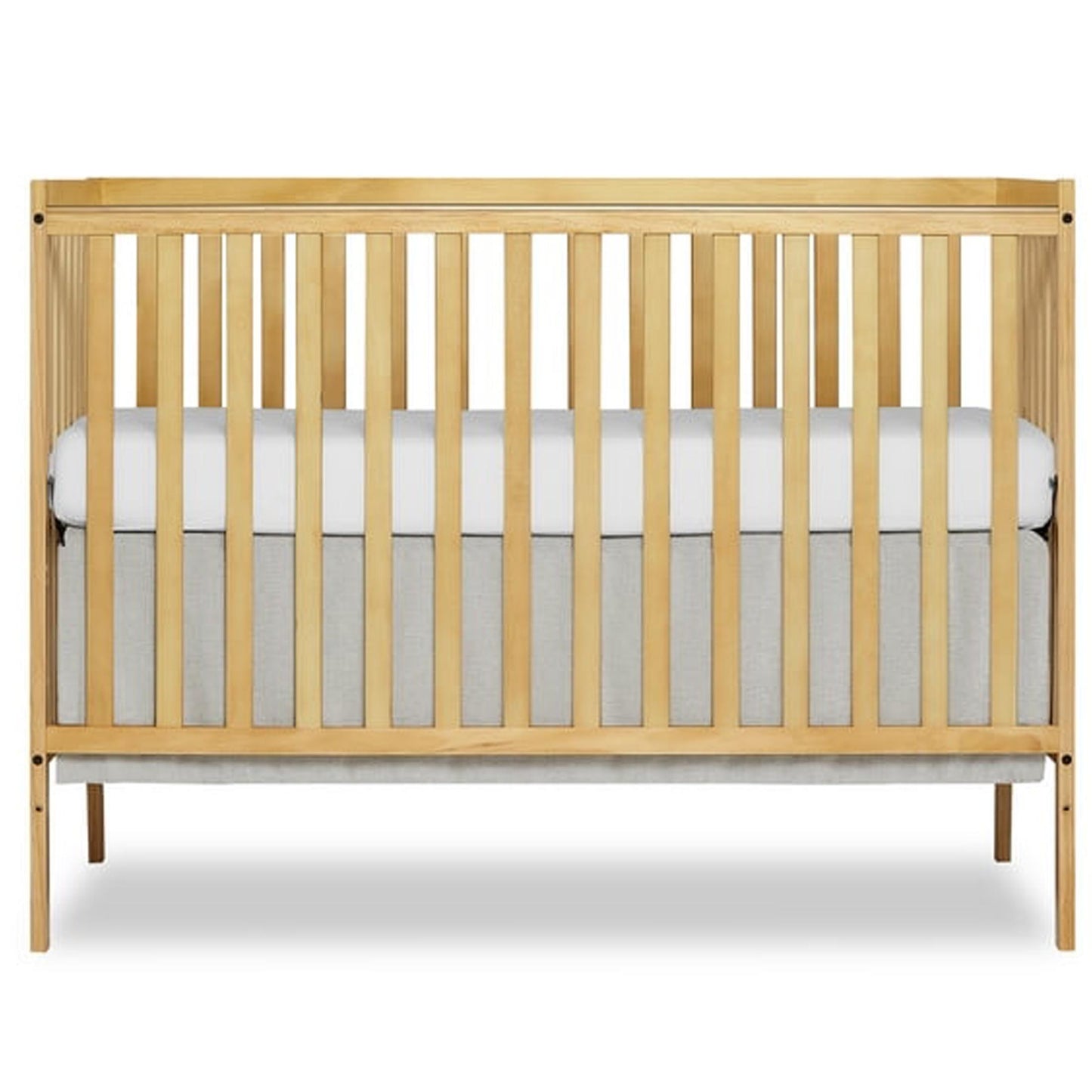 iRerts 5 In 1 Convertible Baby Crib, Wood Convertible Crib Toddler Bed with Wood Legs, Converts from Baby Crib to Toddler Bed, Fits Standard Full-Size Crib Mattress, Easy to Assemble, Natural