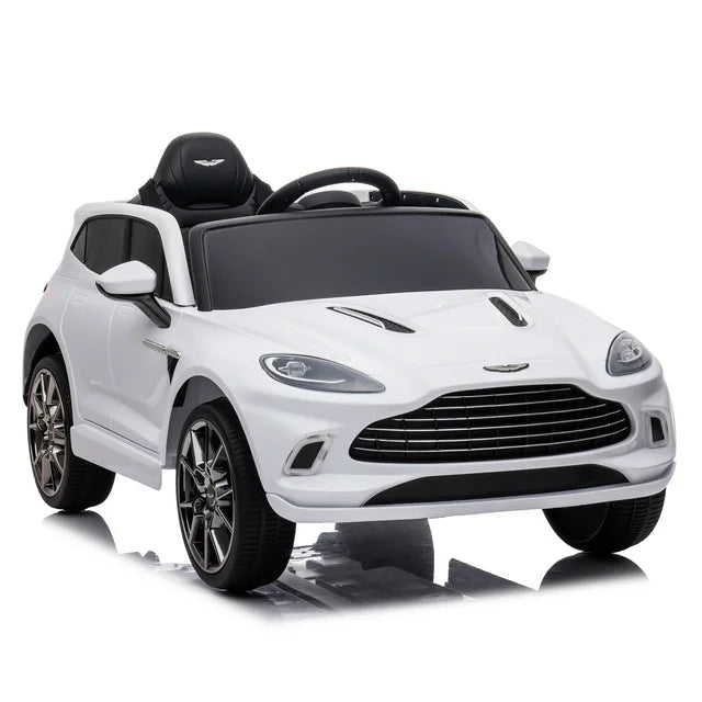 Powered Ride on Cars for kids, 12V Licensed Aston Martin Battery Powered Ride on Toys with Remote Control, MP3 Player, LED Headlights, Safety Belt, 4 Wheeler, Electric Car for Kids 3-5 Boy Girl