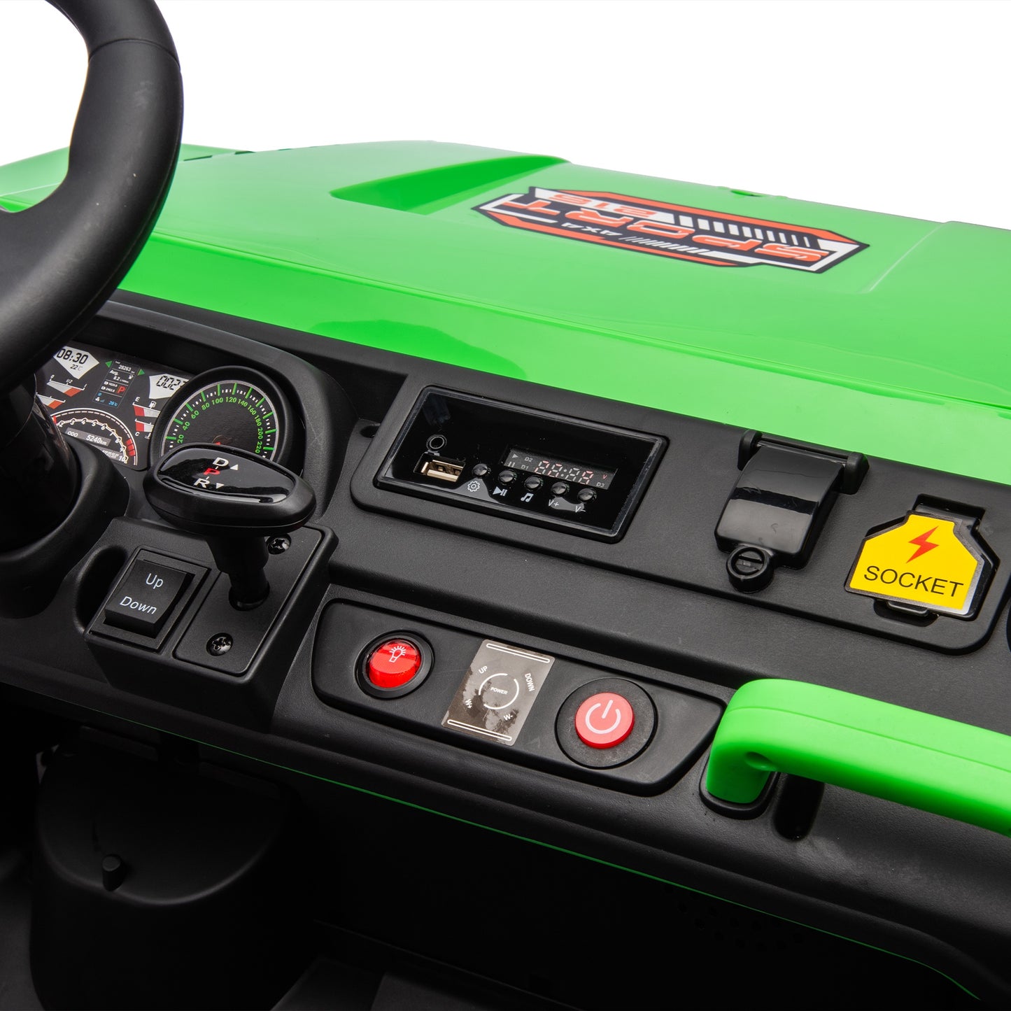 24V 2 Seater Ride On Dump Truck, Powered Ride on Toy Cars with Remote Control, Electric Vehicle Car for Kids Boys Girls with Automatic Tipping Bucket, Bluetooth Music, Safety Belt, Slow Start, Green