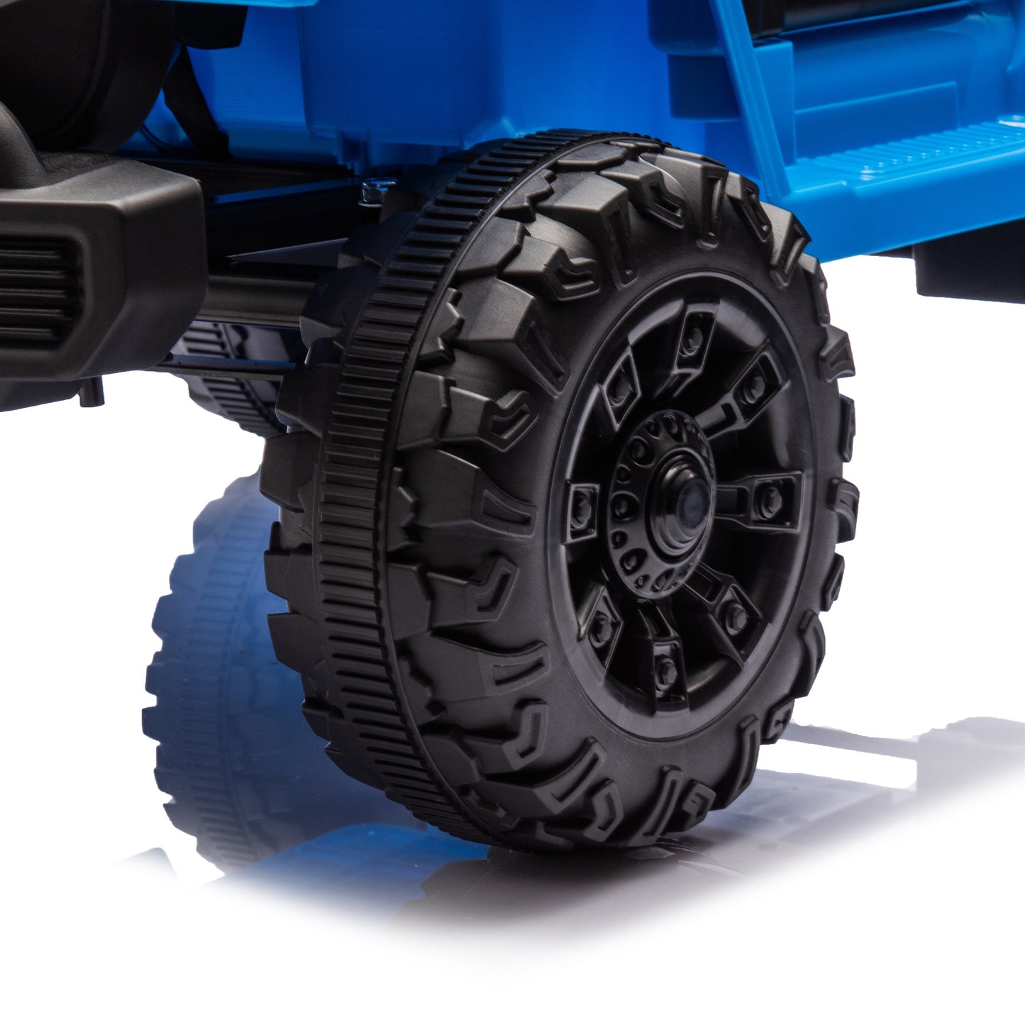 iRerts 12V Ride on Cars with Remote Control, Electric Cars for Kids Boys Girls 3-6 Ages, Powered Ride on Toys Truck with Bluetooth, Music, MP3/USB Port, Detachable Steering Wheel, Blue