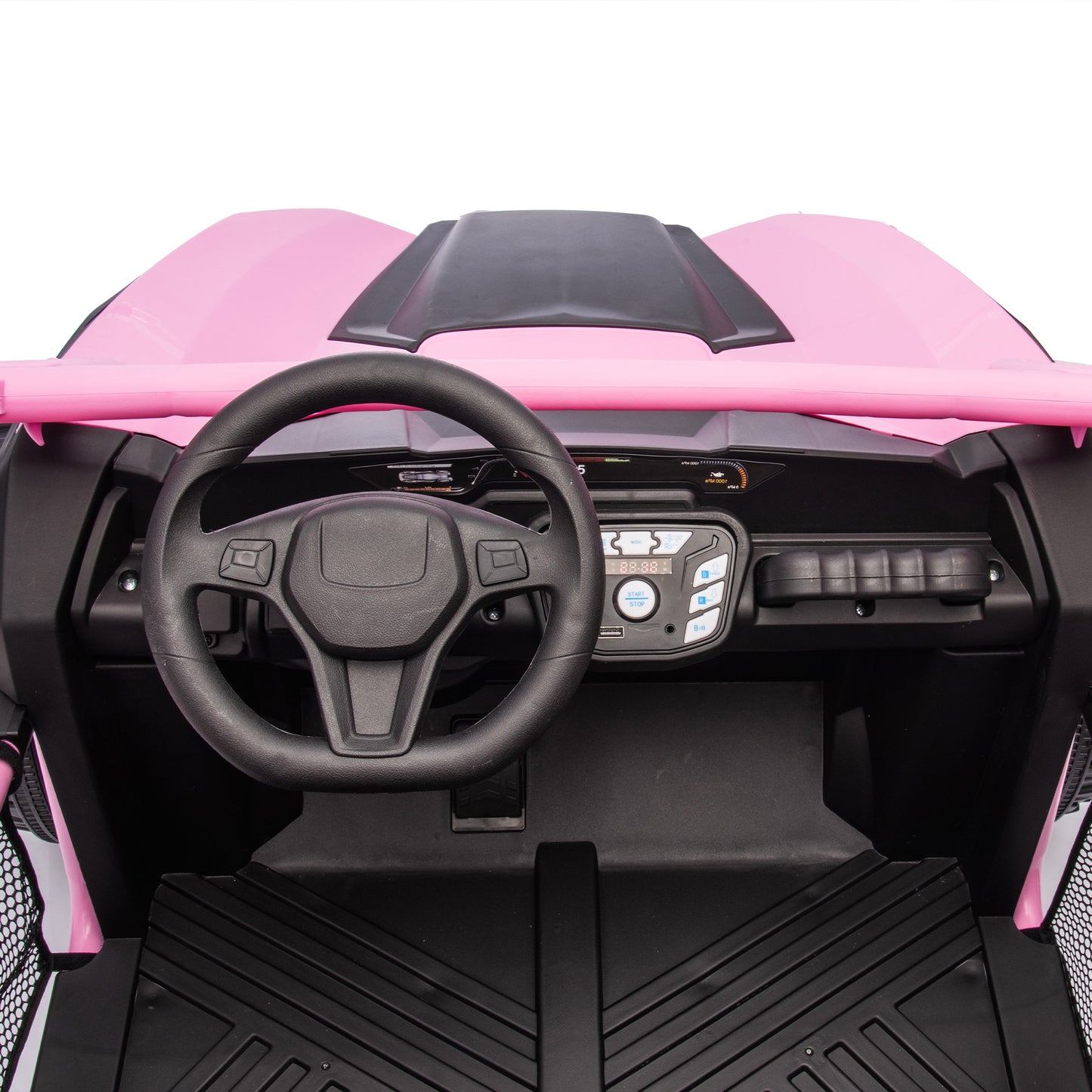 iRerts 2 Seater Ride on Car for Kids, 24 Volt Ride on Toys for Boys Girls Gifts, Powered Ride on UTV Electric Vehicle with Remote Control, Bluetooth, MP3/USB Ports, 4 Wheel Spring Suspension, Pink