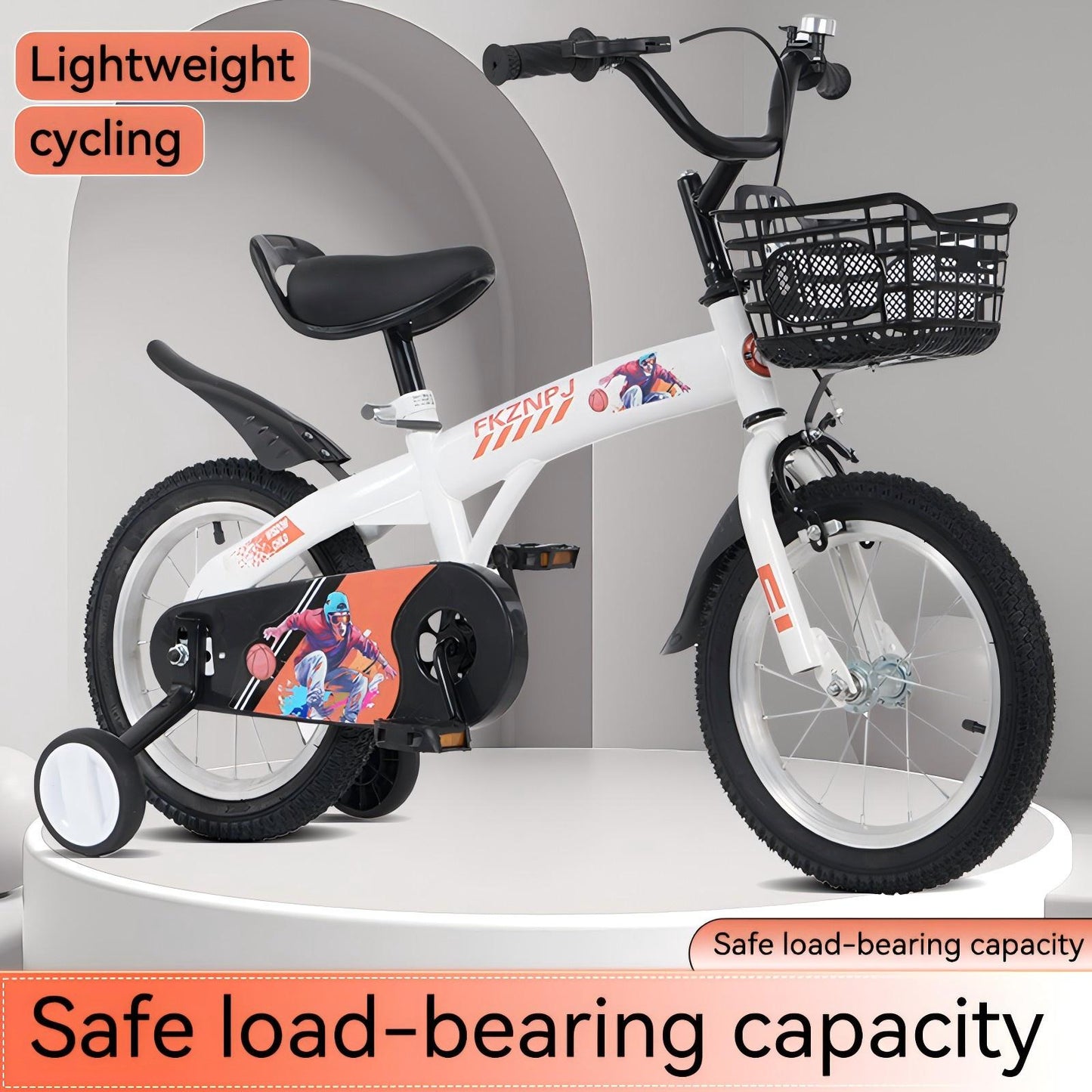 iRerts Kids Bike with Training Wheels, 16 Inch Kids Bicycle for Boys Girls Ages 4-8 Years Old, Girls Bicycles for Kids with Adjustable Seat, Fender and Varrier, White