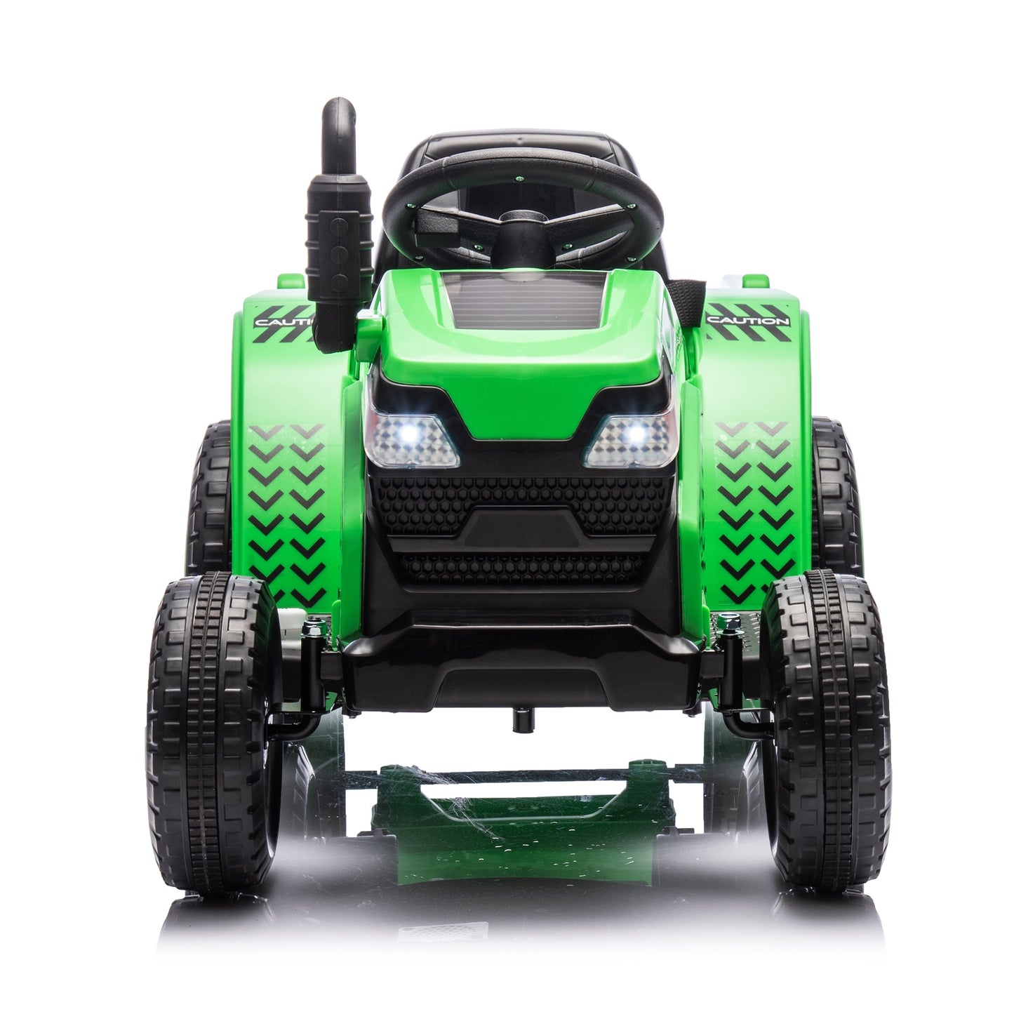 iRerts 12V Ride on Tractor, Powered Ride on Car for Kids Boys Girls Ages 3-6 Gifts, Kids Ride on Toys Electric Cars with Removable Storage Tug, Bluetooth ,Music, MP3/USB Ports, LED Light, Green