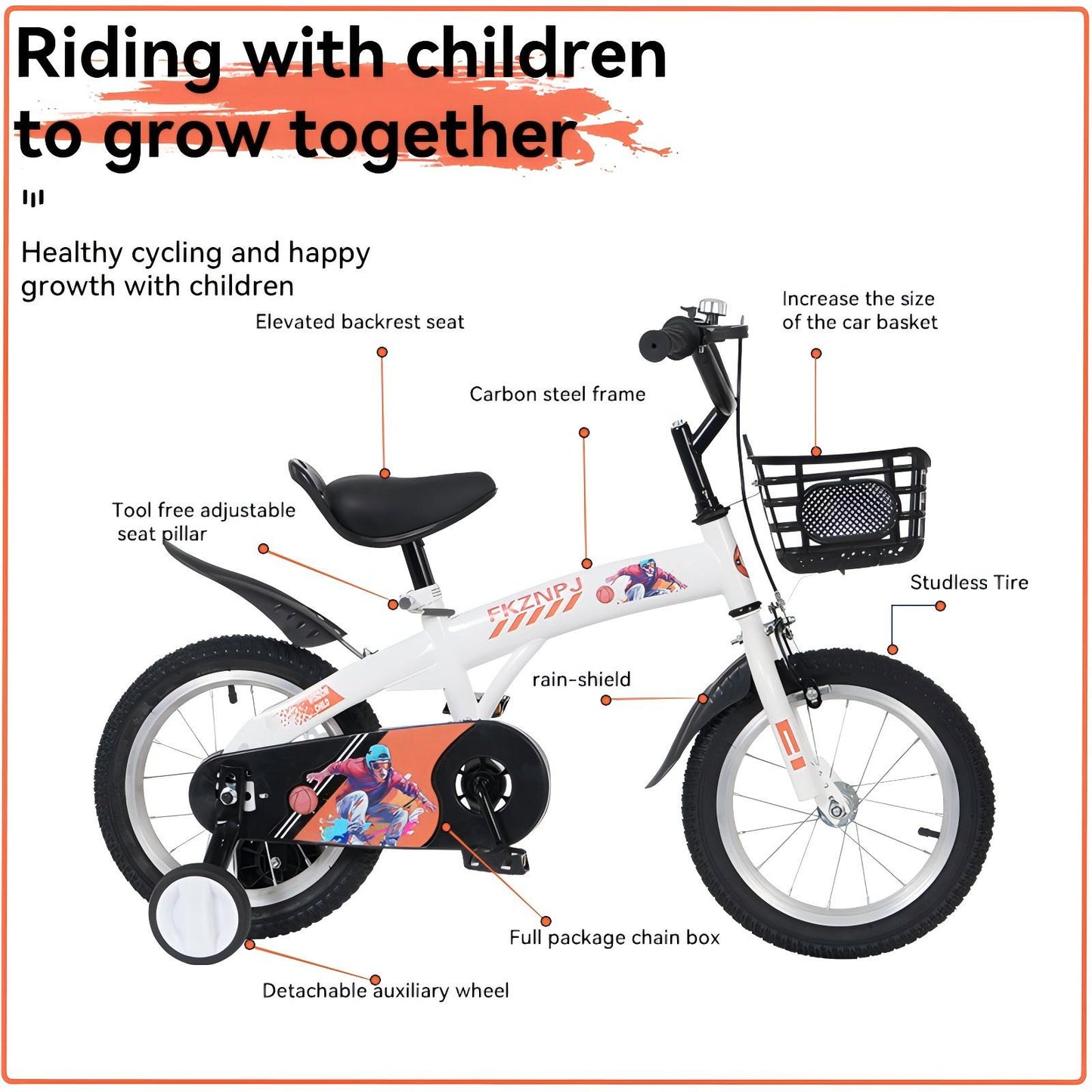 iRerts Kids Bike with Training Wheels, 18 Inch Kids Bicycle for Boys Girls Ages 5-10 Years Old, Girls Bicycles for Kids with Adjustable Seat, Fender and Varrier, Pink