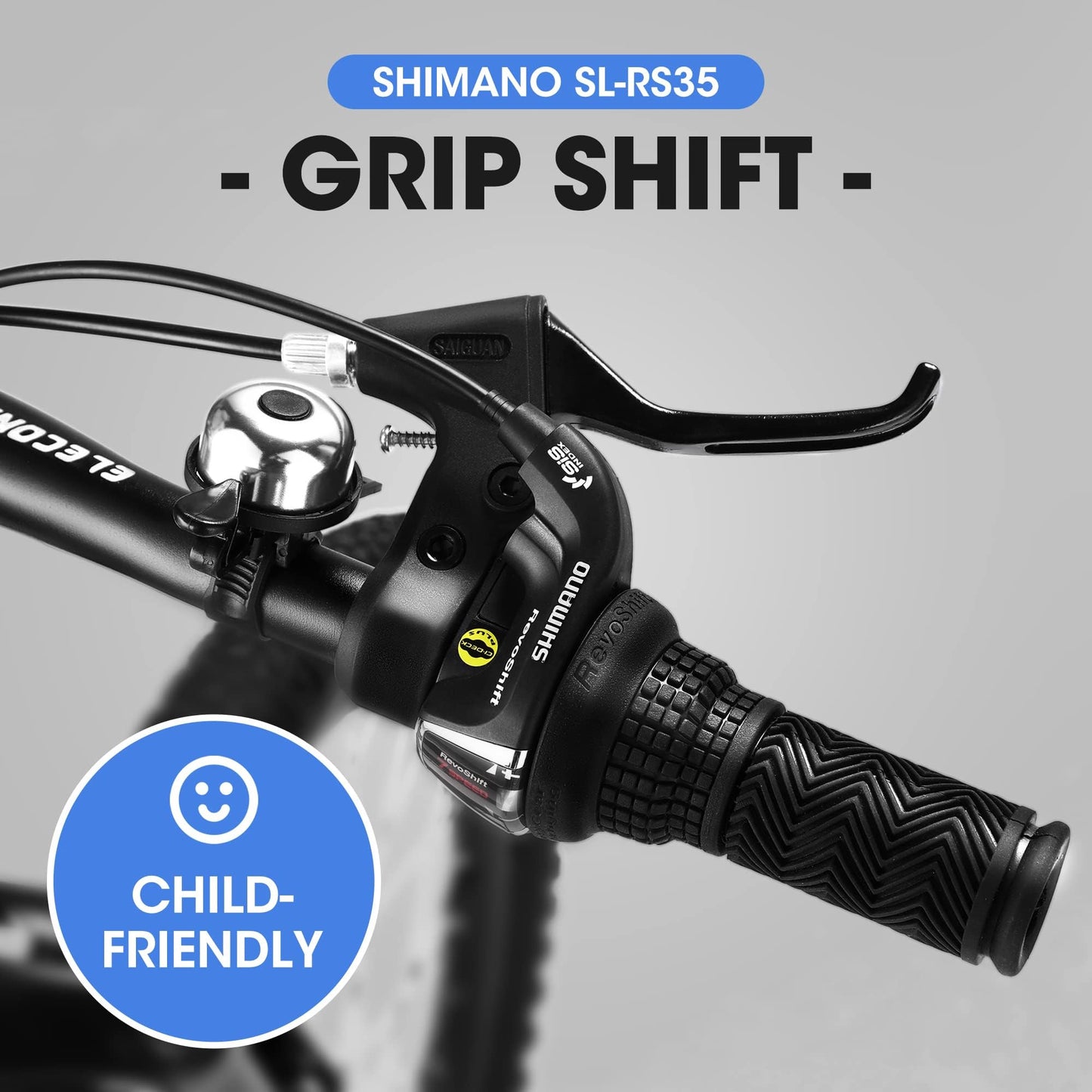 iRerts Mountain Bike for Boys Girls, 20'' Kids Mountain Bike with 7 Speed, Front Suspension, Disc Brake, Kids Bike for 8-12 Years Old, Teenager Children Kids Bicycles, Blue