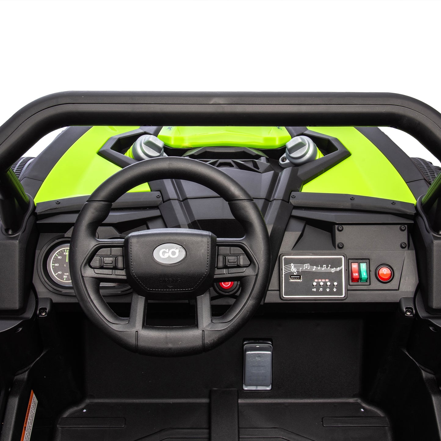 iRerts 2 Seater Ride on Car, 24V Powered Ride on Toys UTV with Remote Control, LED Lights, Bluetooth Music, 3 Speeds, Storage Space, Electric Vehicle for Kids Boys Girls Ages 3-8 Gifts, Green