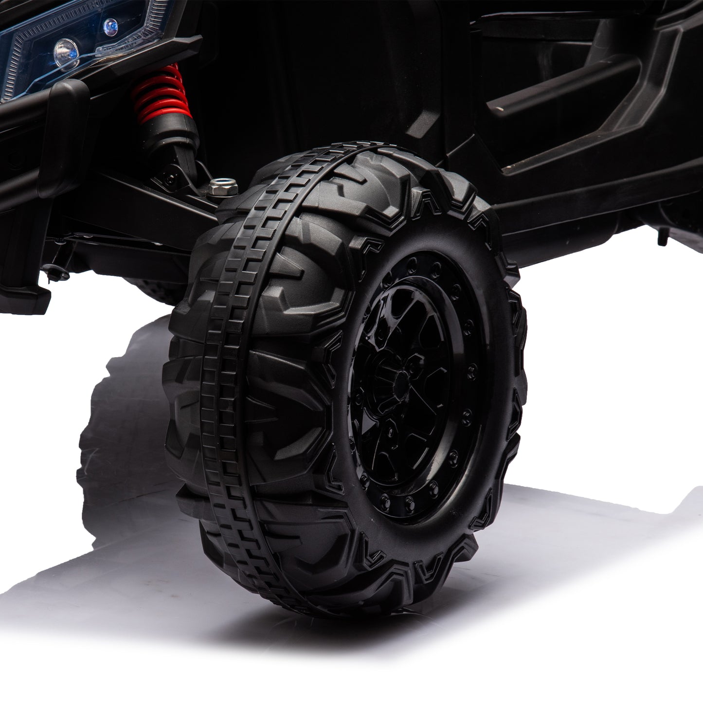 iRerts Black 12V Battery Powered Ride on UTV Cars for Boys Girls, Kids Ride on Toys with Remote Control, Music, LED Light, USB, Bluetooth, 4 Wheels Kids Electric Vehicle for Christmas Birthday Gifts