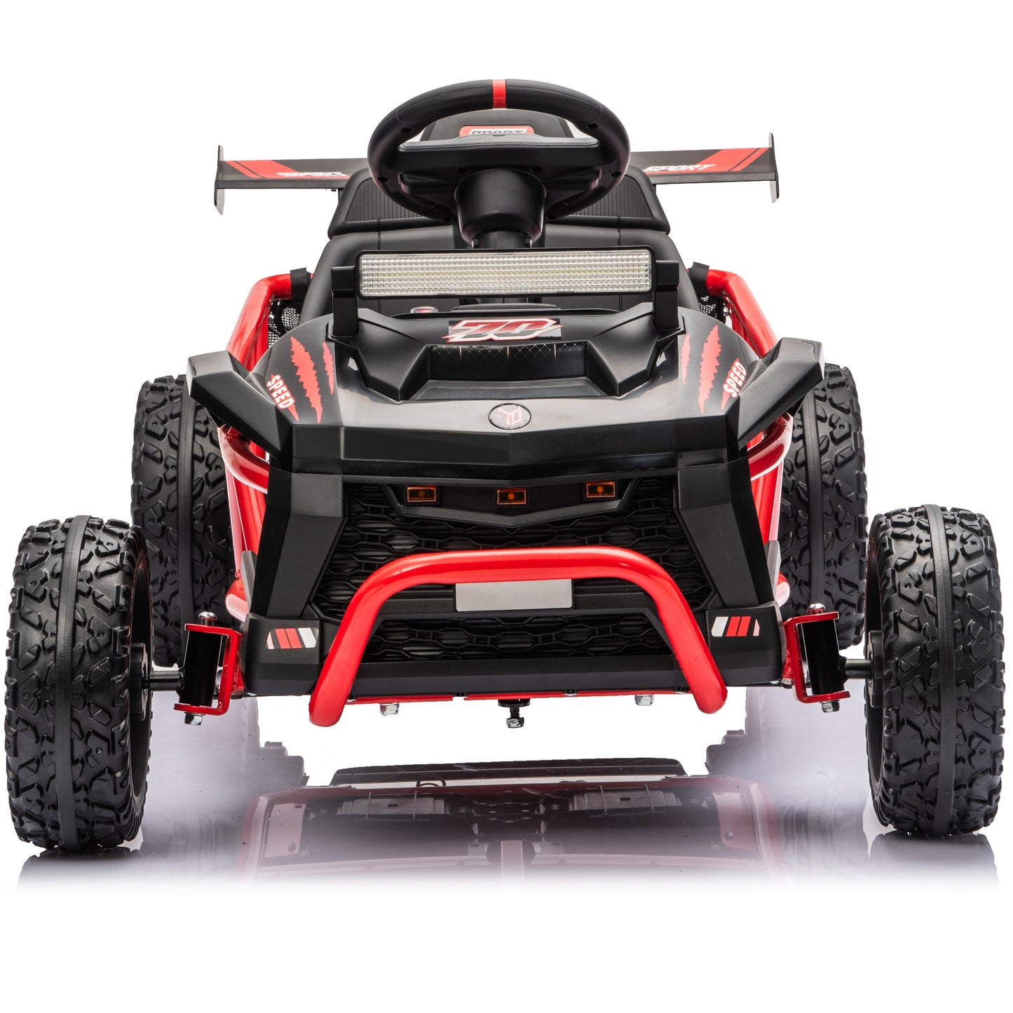 iRerts 36V Ride on Toys for Big Kids, Powered Ride on Cars with Bluetooth, Music, Real Wheels Spring Suspension, Kids Car Electric Ride on Vehicles for Boys Girls Ages 6+, Red