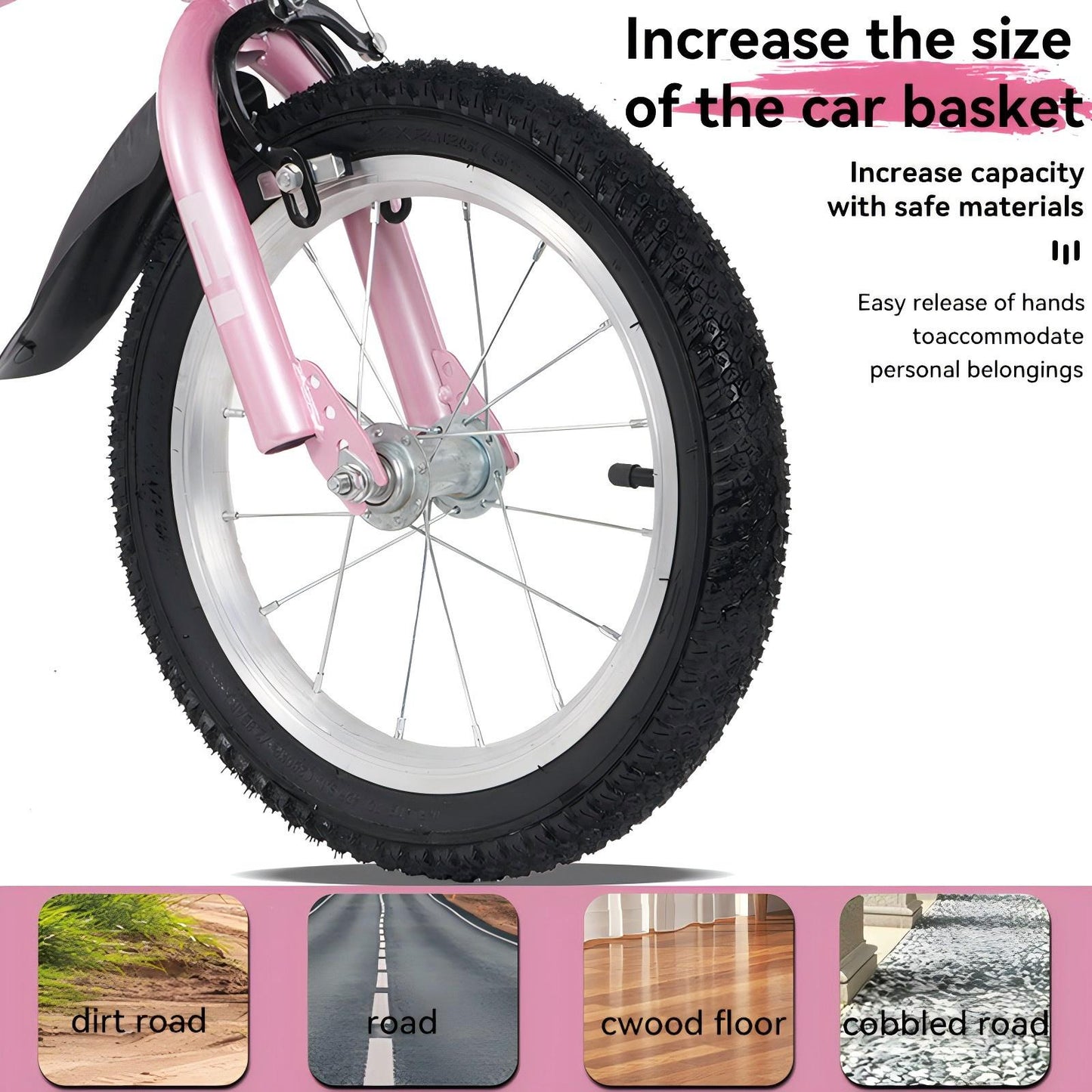 iRerts Kids Bike with Training Wheels, 18 Inch Kids Bicycle for Boys Girls Ages 5-10 Years Old, Girls Bicycles for Kids with Adjustable Seat, Fender and Varrier, White