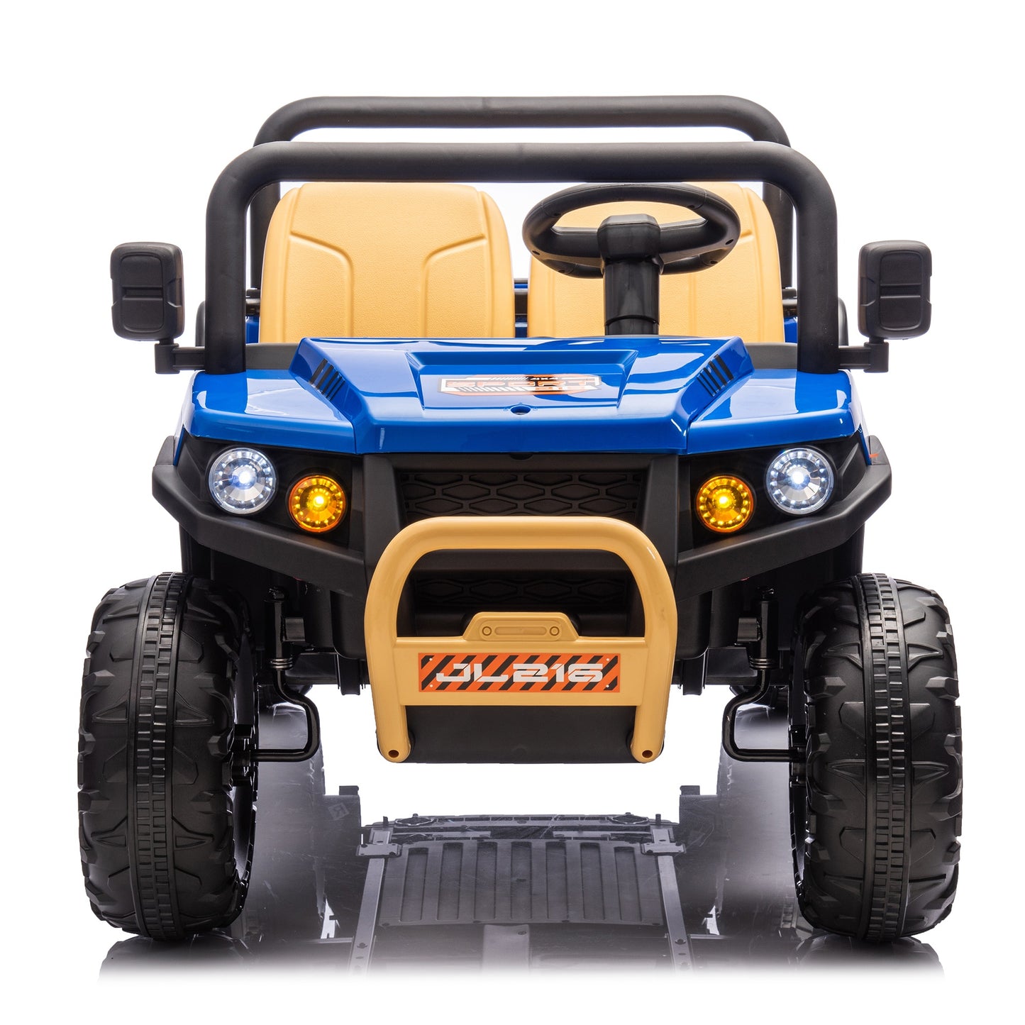 24V 2 Seater Ride On Dump Truck, Powered Ride on Toy Cars with Remote Control, Electric Vehicle Car for Kids Boys Girls with Automatic Tipping Bucket, Bluetooth Music, Safety Belt, Slow Start, Blue