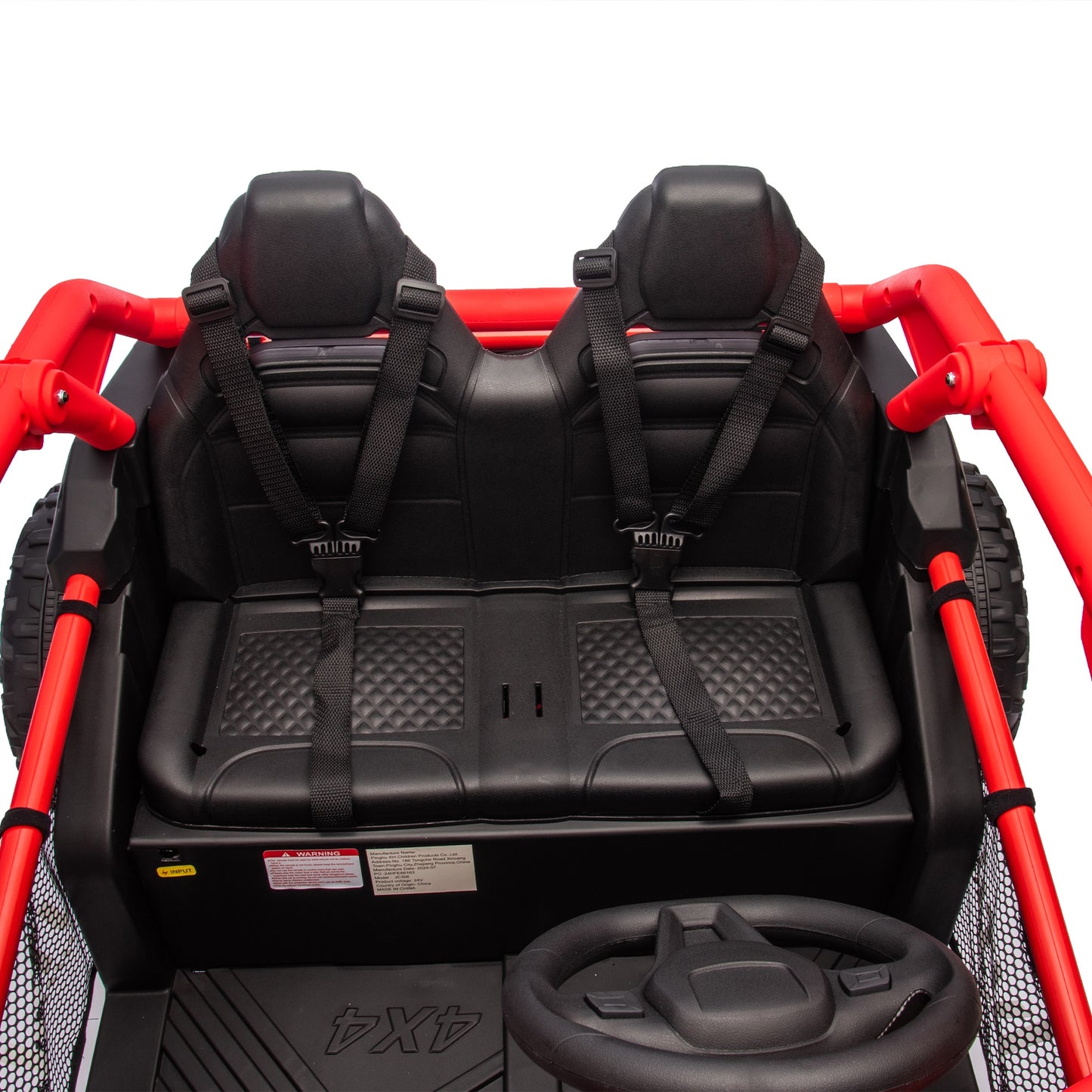 iRerts 2 Seater Ride on Car for Kids, 24 Volt Ride on Toys for Boys Girls Gifts, Powered Ride on UTV Electric Vehicle with Remote Control, Bluetooth, MP3/USB Ports, 4 Wheel Spring Suspension, Red