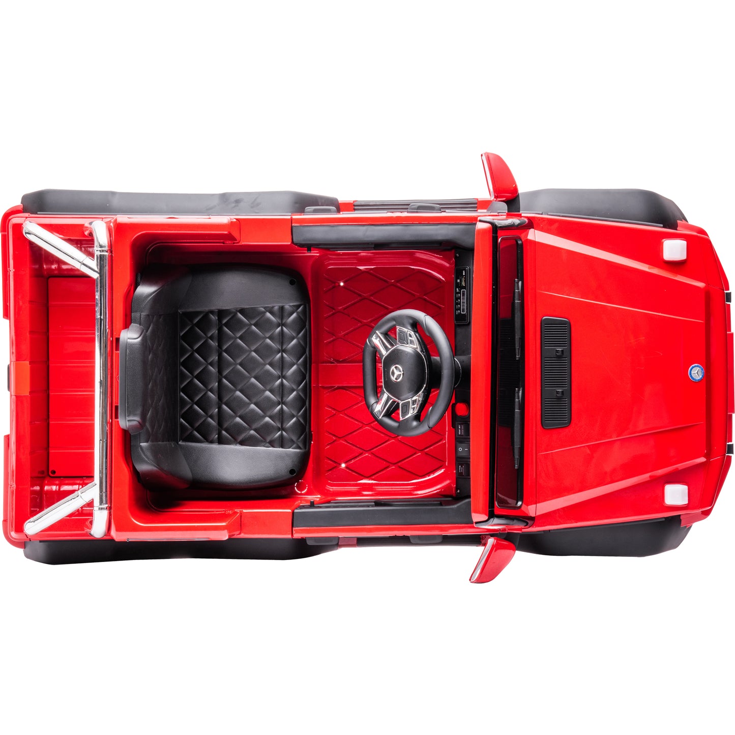 Licensed Mercedes-Benz 24V Kids Ride On Cars, 6-Wheel Drive Powered Ride on Truck with Remote Control, USB, Bluetooth, MP3, Music, Ride on Toys Electric Vehicles for Boys Girls Gifts Ages 3-6, Red