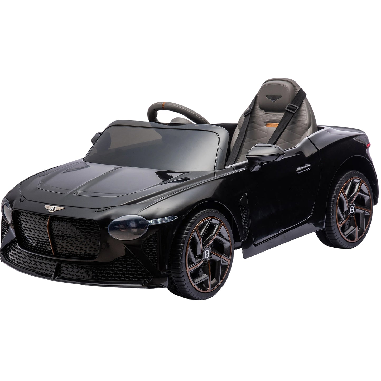 Bentley Mulsanne 12V Ride On Cars with Remote Control, Battery Powered Kids Ride on Toys, Ride On Vehicle with Bluetooth, Music, USB, MP3, Light, Electric Car for Kids Boys Girls Birthday Gift, Black