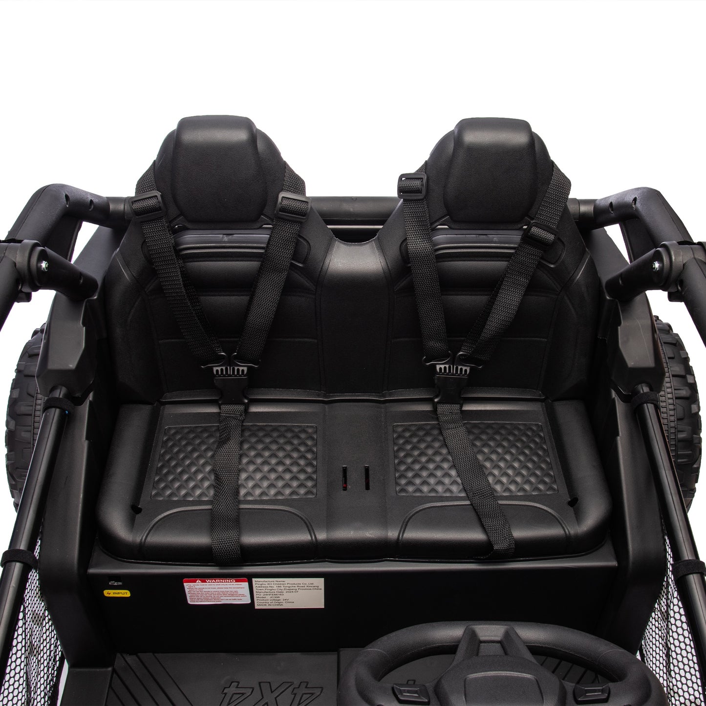 iRerts 2 Seater Ride on Car for Kids, 24 Volt Ride on Toys for Boys Girls Gifts, Powered Ride on UTV Electric Vehicle with Remote Control, Bluetooth, MP3/USB Ports, 4 Wheel Spring Suspension, Black