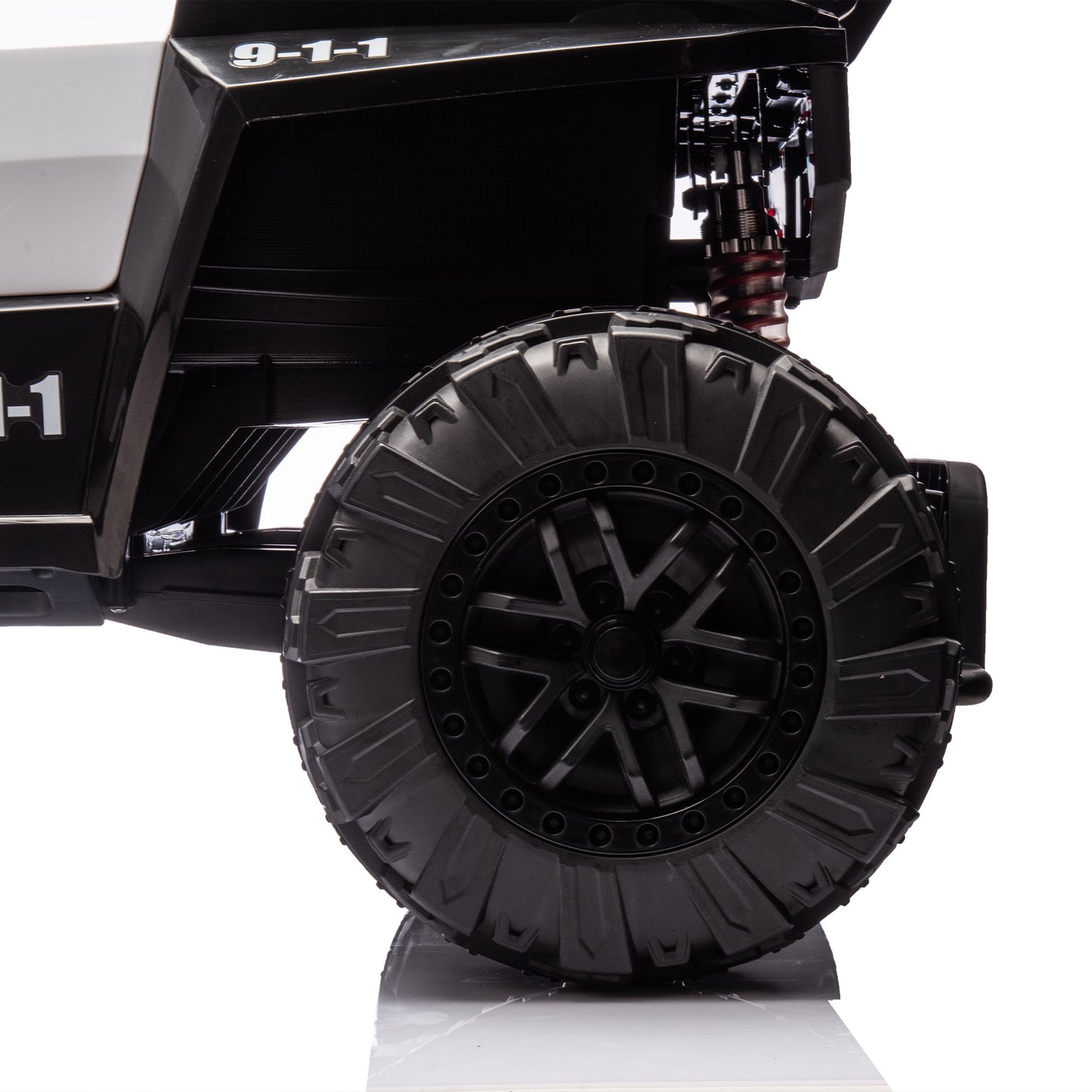 iRerts 24V Powered Ride on Cars, Ride on Toys for Big Kids Ages 3-8, Kids Police Car Electric Vehicles with Remote Control, Bluetooth, MP3/USB Ports, 4 Wheels Spring Suspension, Megaphone, Black