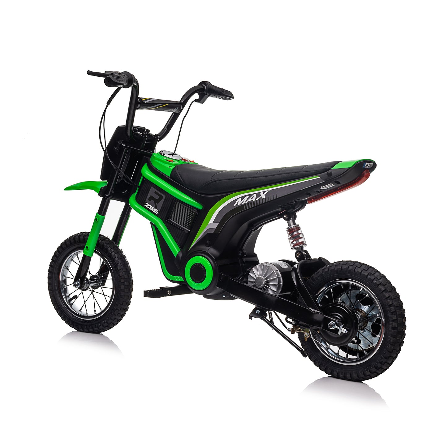 iRerts 24V Ride On Motocross Motorcycle, Kids Electric Dirt Bike for Boys 8-12, Kids Motorcycle with Dual Suspension, MP3 Player, Speeds up to 14.29MPH, Green