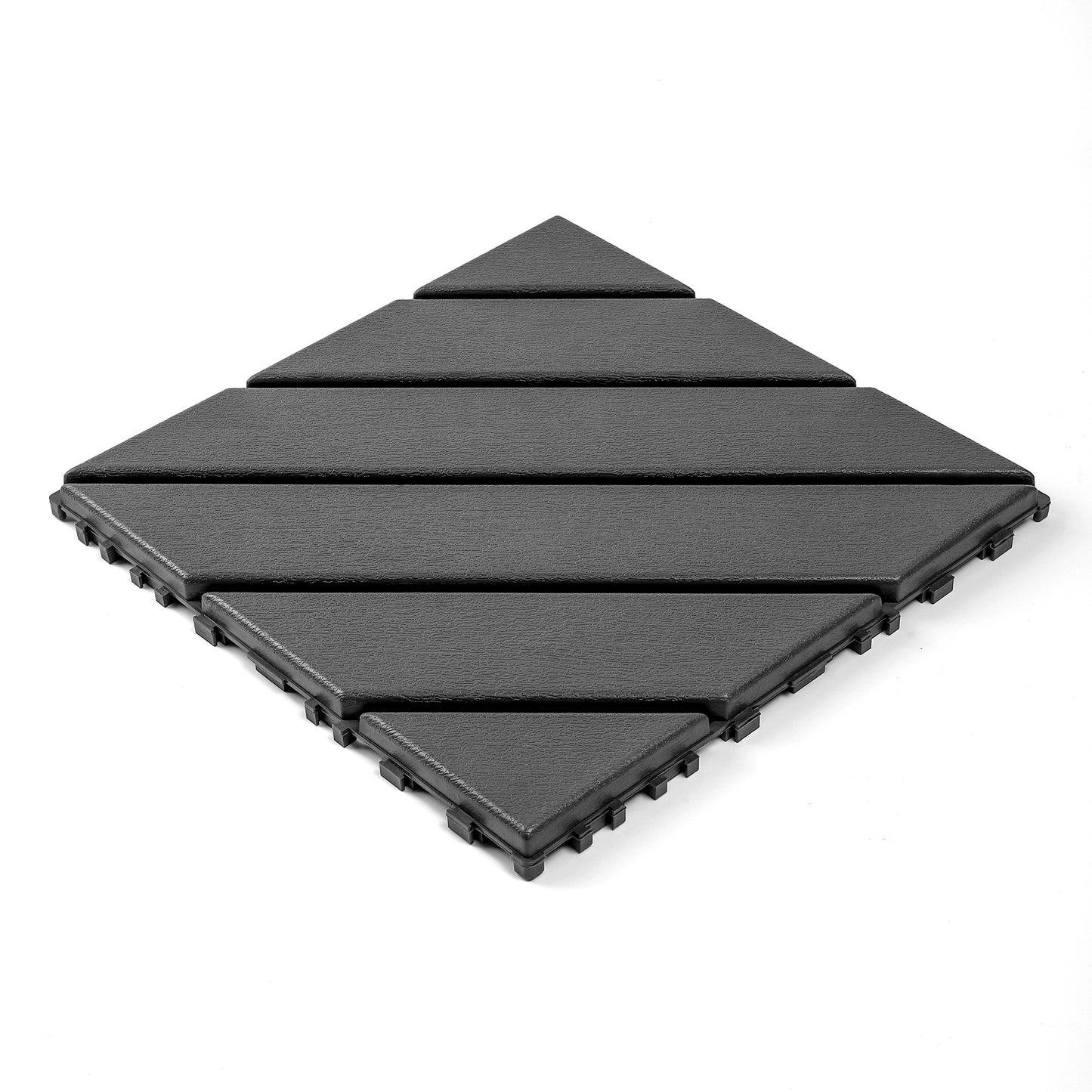 iRerts Plastic Interlocking Deck Tiles, 44 Pack Outdoor Flooring Tiles 12" x 12", All Weather Use, Patio Floor Decking Tiles for Porch Poolside Balcony, Gray