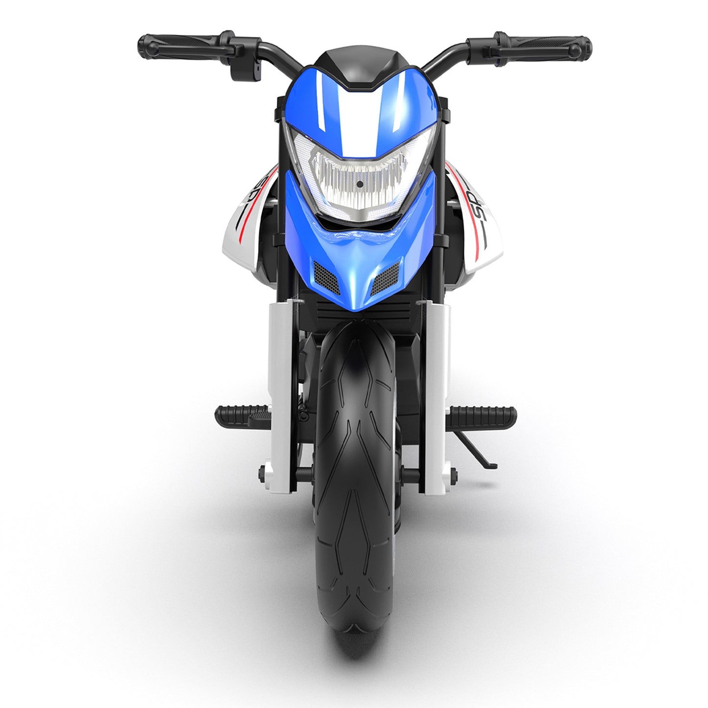 iRerts 24V Electric Dirt Bike for Kids, 200W Kids Electric Bike for Boys Girls Ages 6+, Kids Ride on Motorcycle with EVA Wheels, Suspension System, Safe Speed 4.35-9 MPH, Bluetooth Music, Blue